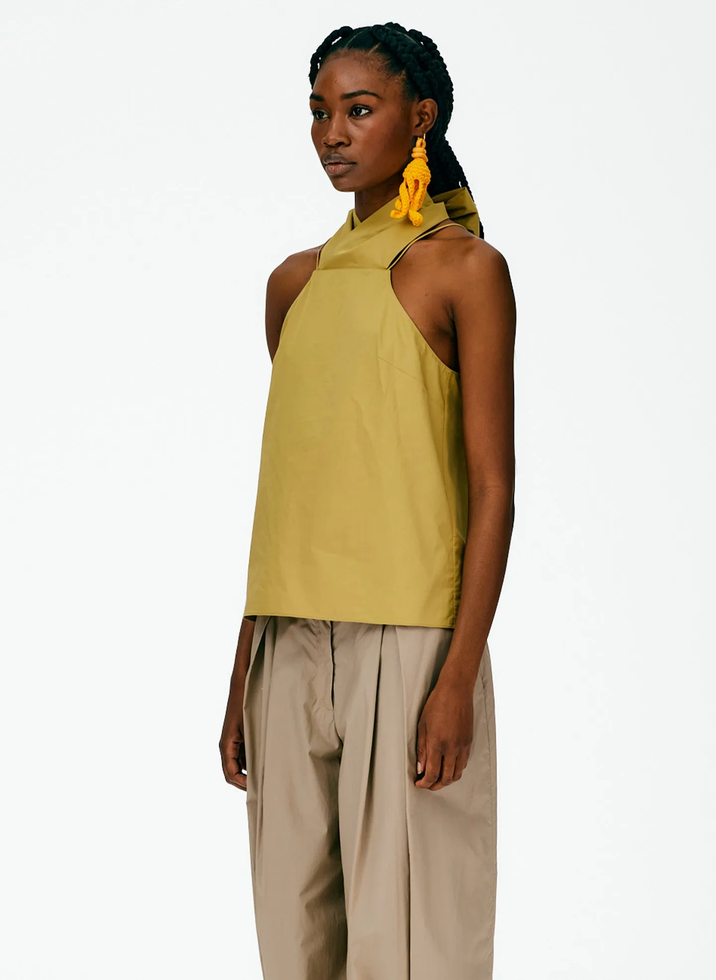 Eco Poplin Halter Top sold by Tibi product image thumbnail 3