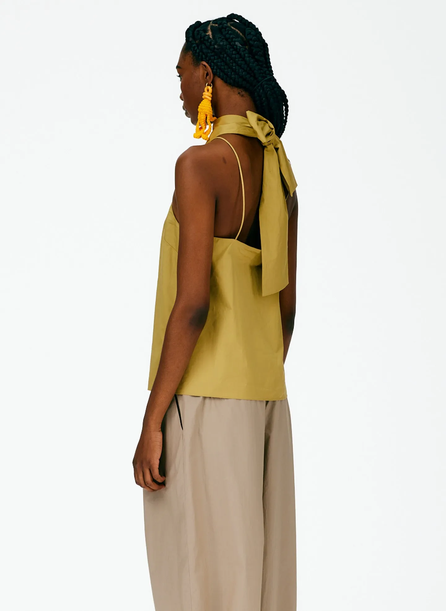 Eco Poplin Halter Top sold by Tibi product image thumbnail 4
