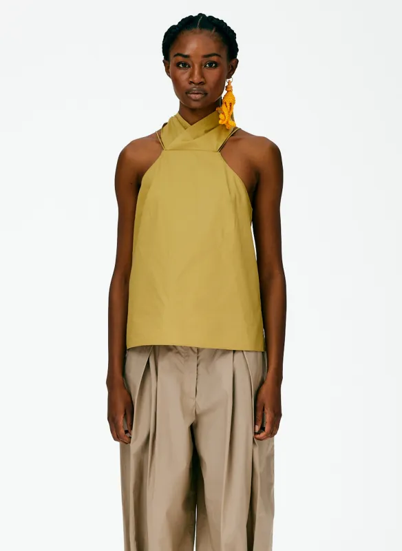 Eco Poplin Halter Top made by Tibi