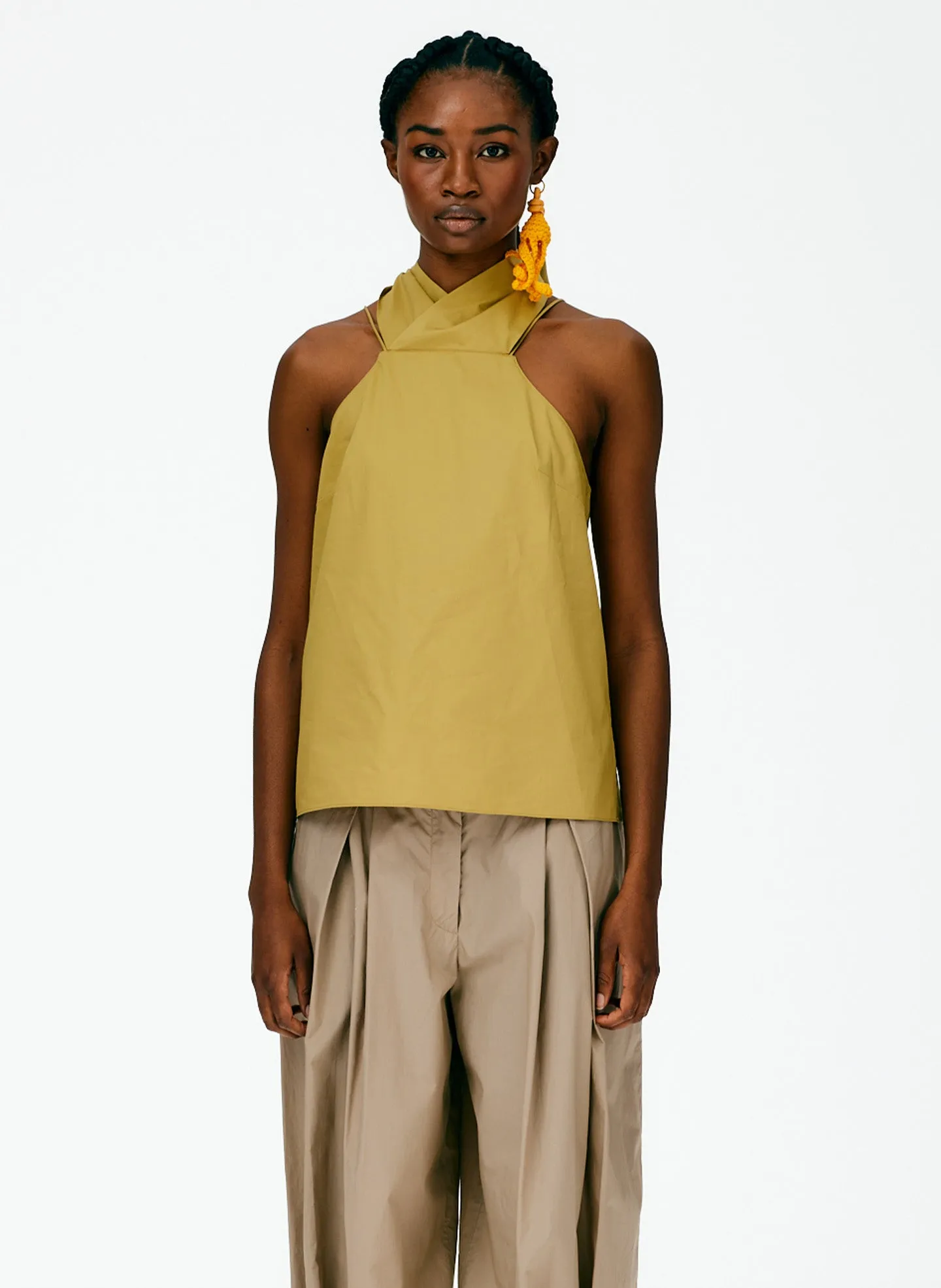 Eco Poplin Halter Top sold by Tibi