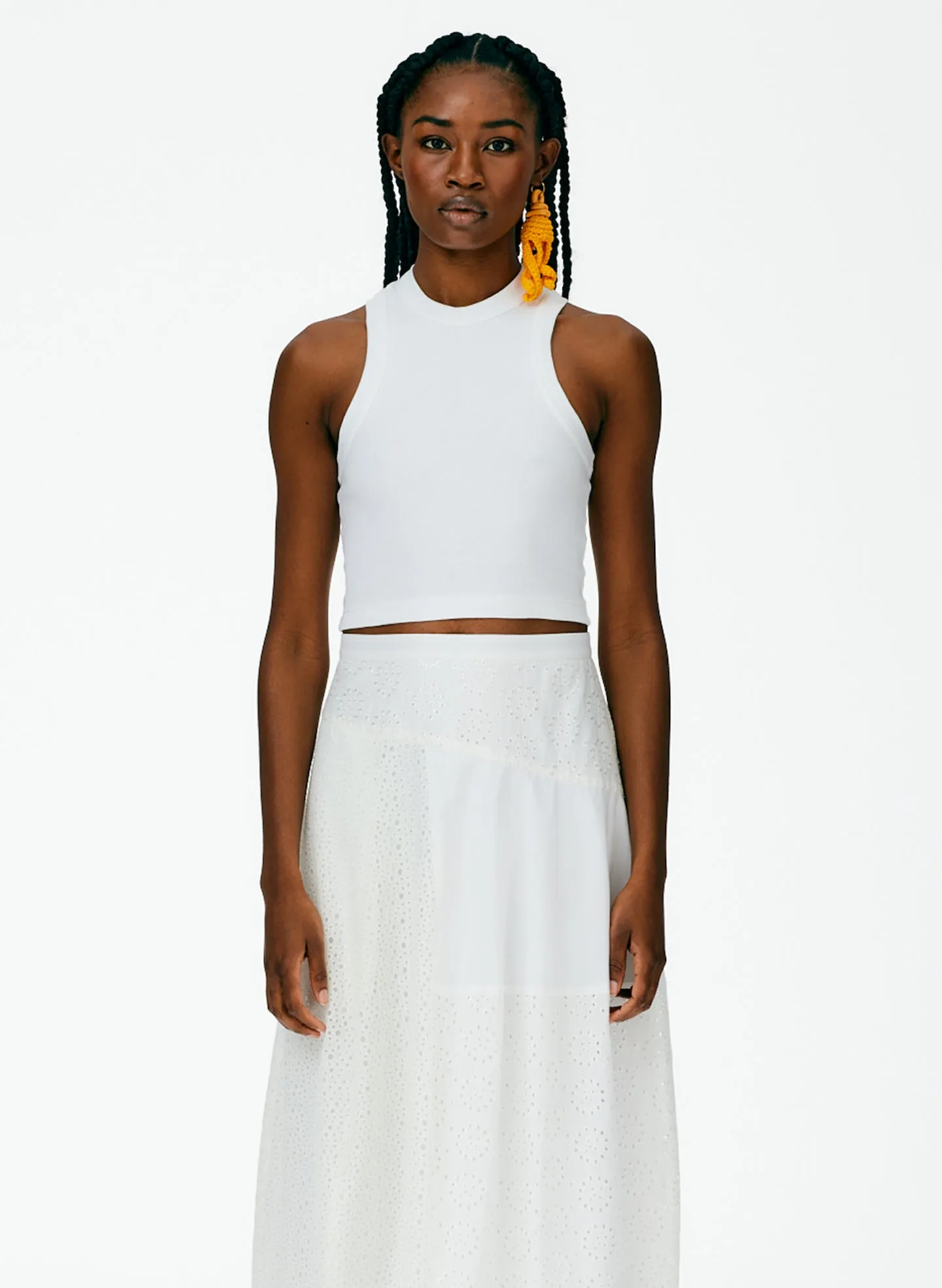 Ribbed T-Shirt Cropped Tank sold by Tibi