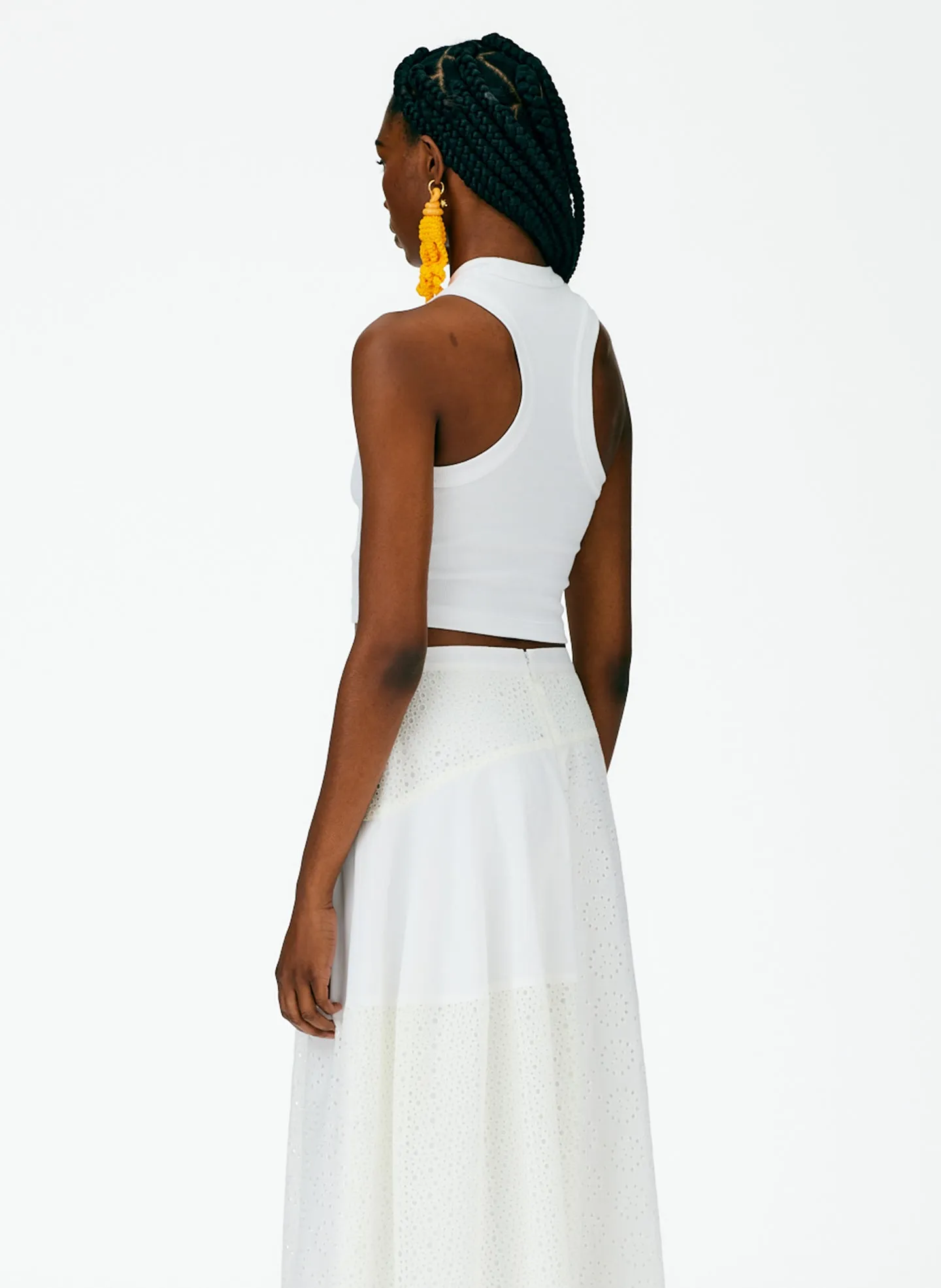 Ribbed T-Shirt Cropped Tank sold by Tibi product image thumbnail 3