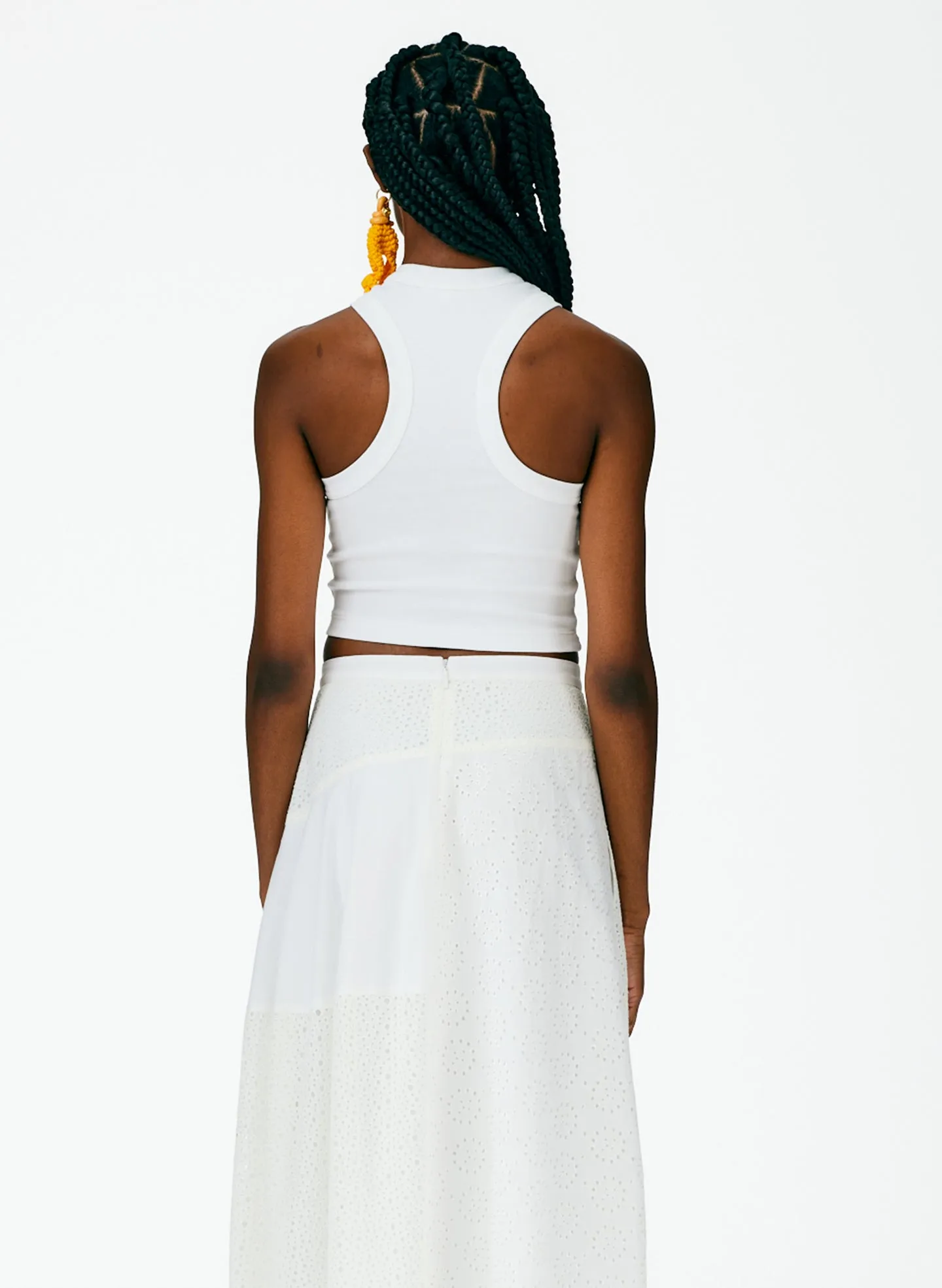 Ribbed T-Shirt Cropped Tank sold by Tibi product image thumbnail 4