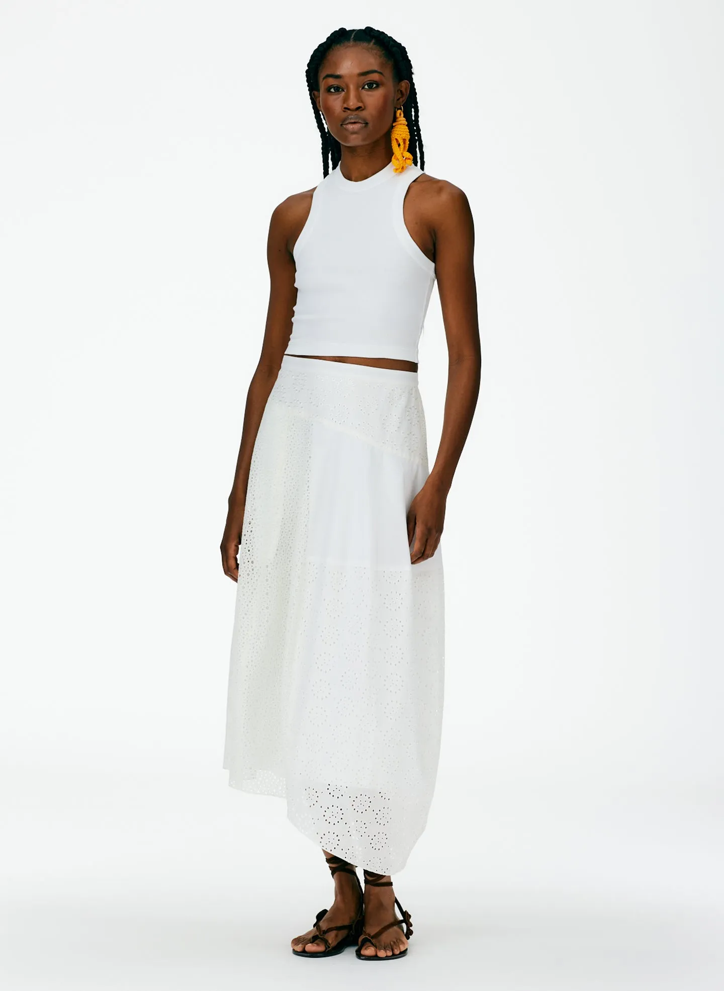 Ribbed T-Shirt Cropped Tank sold by Tibi product image thumbnail 5