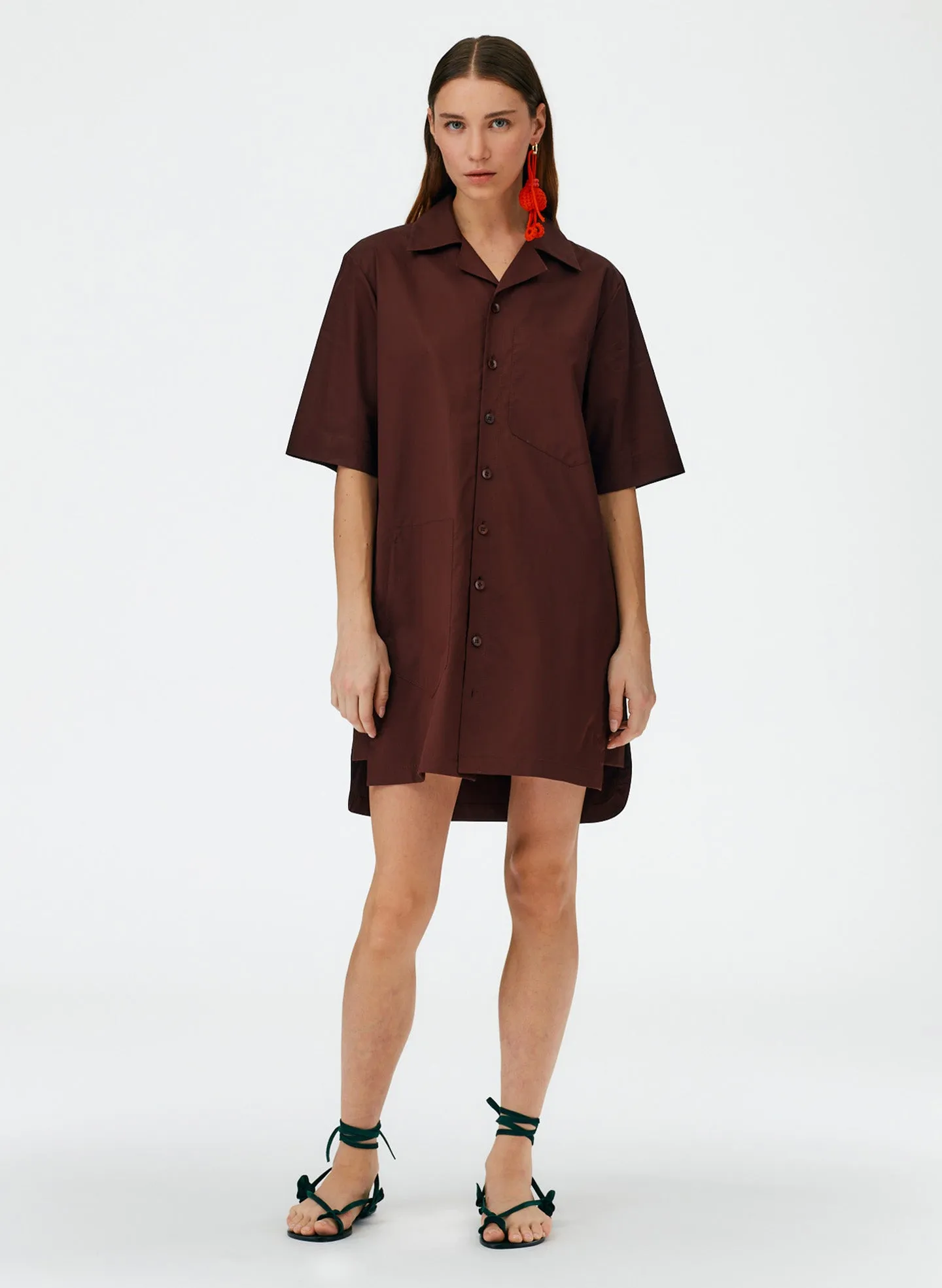 Eco Poplin Camp Dress sold by Tibi product image thumbnail 5
