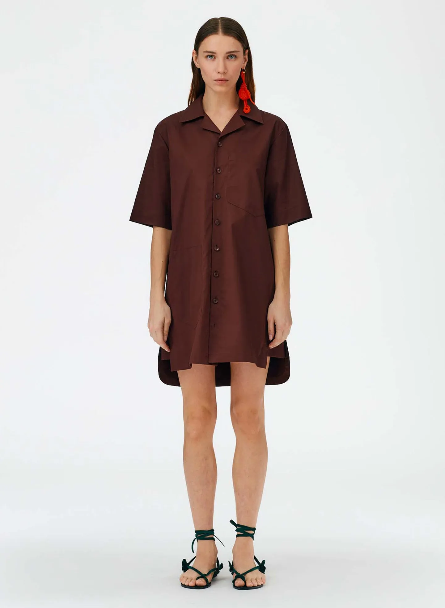 Eco Poplin Camp Dress sold by Tibi