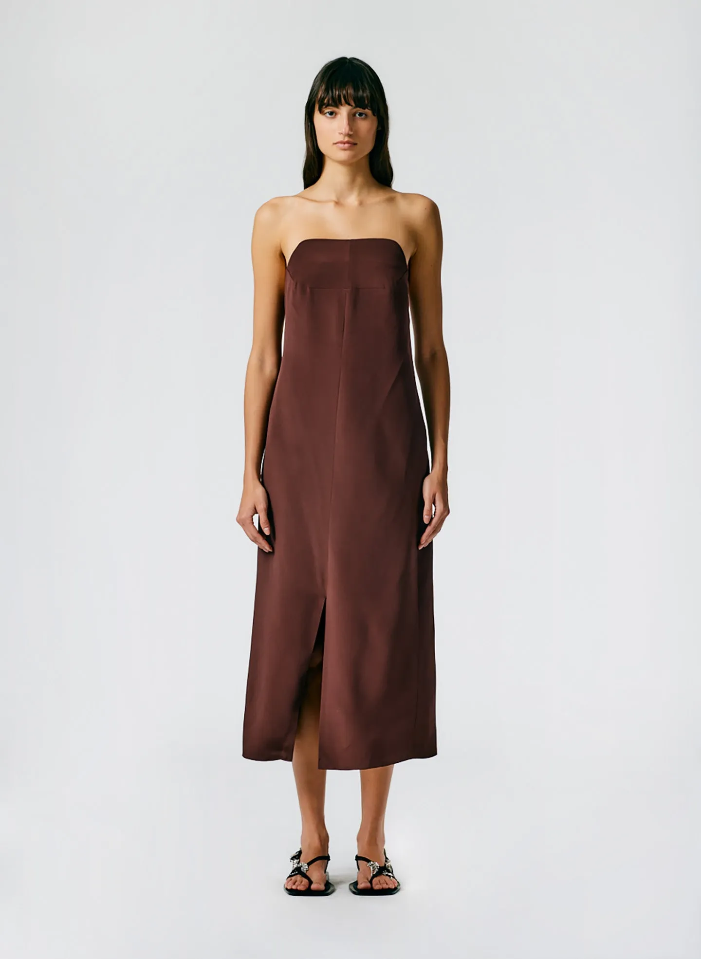 4Ply Silk Lean Strapless Dress sold by Tibi