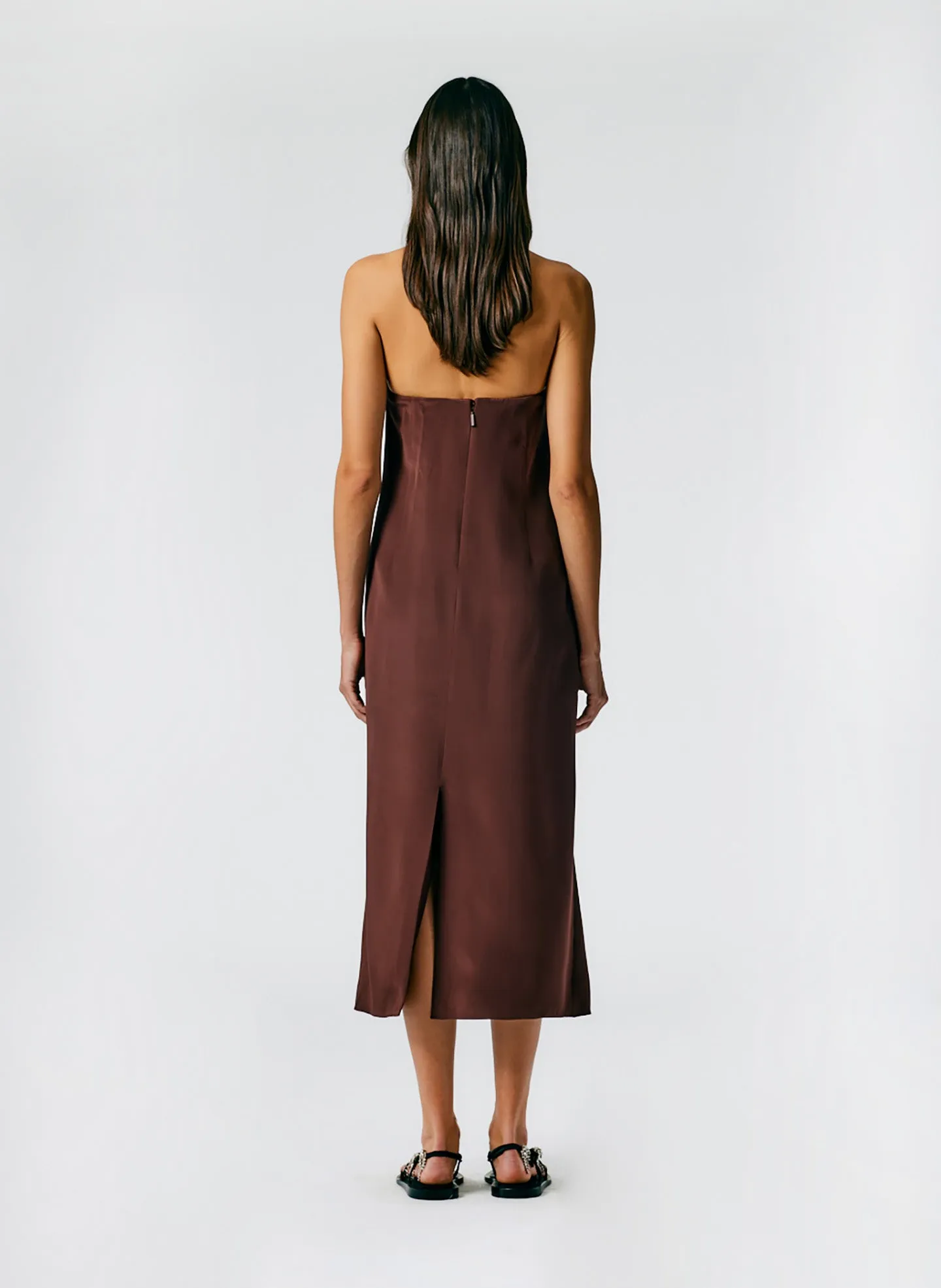 4Ply Silk Lean Strapless Dress sold by Tibi product image thumbnail 3