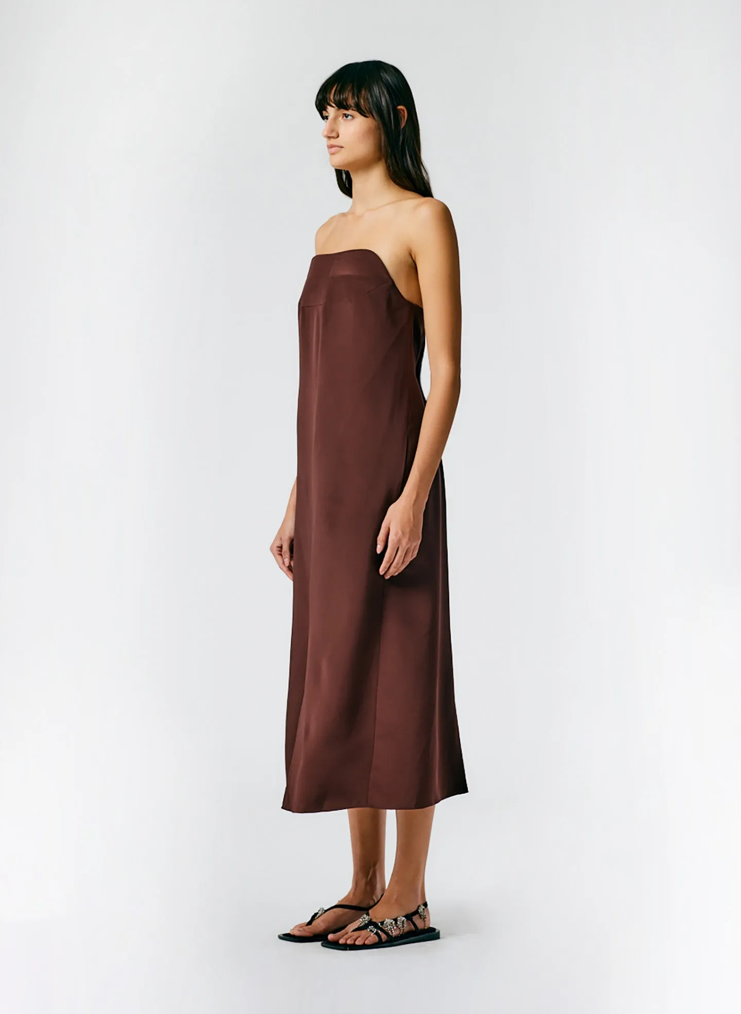 4Ply Silk Lean Strapless Dress sold by Tibi product image thumbnail 2