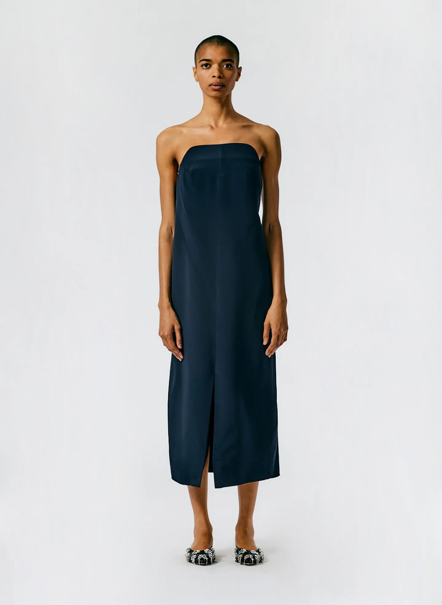 4Ply Silk Lean Strapless Dress sold by Tibi product image thumbnail 5