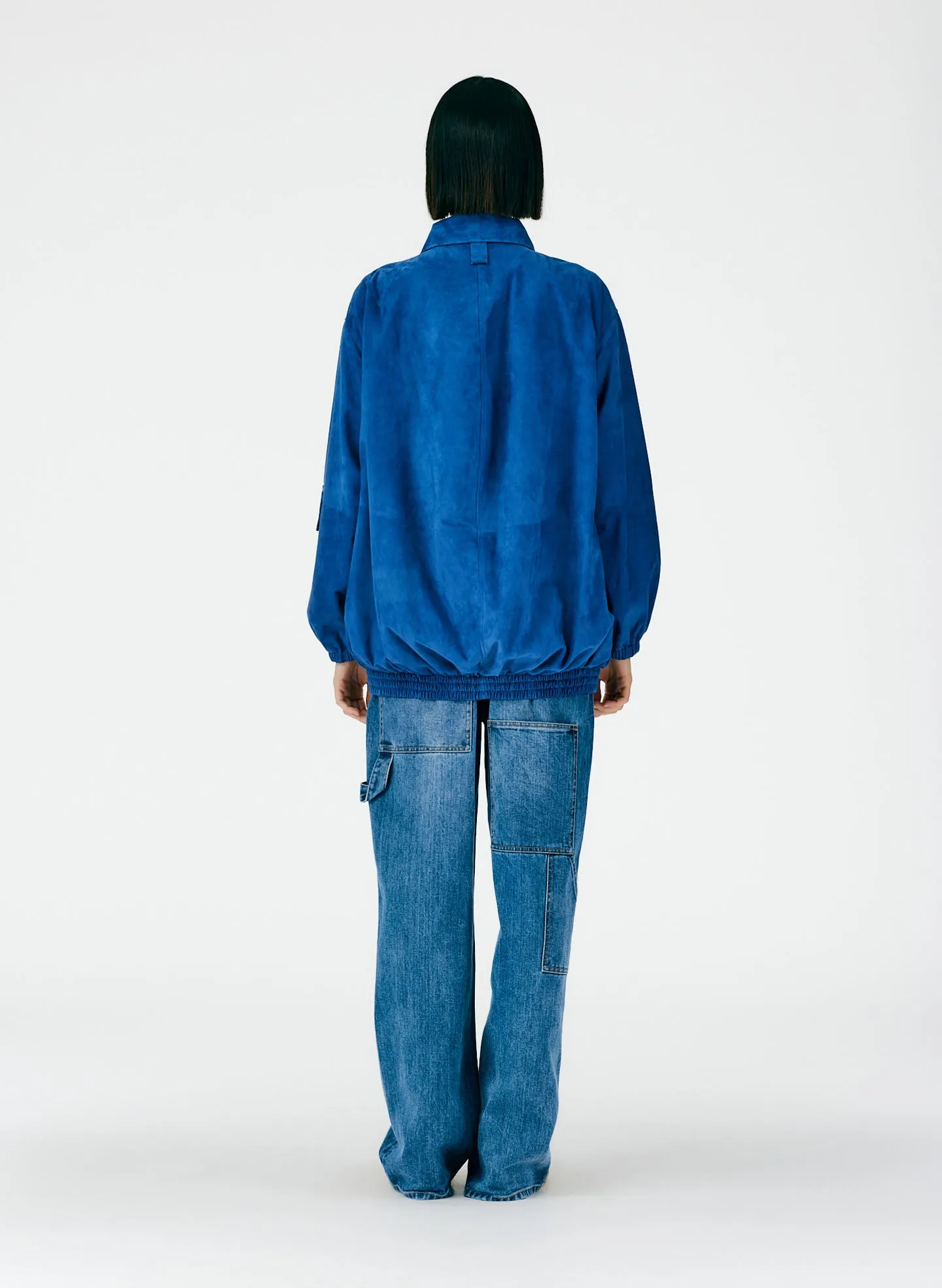 Suede Oversized Bomber sold by Tibi product image thumbnail 4
