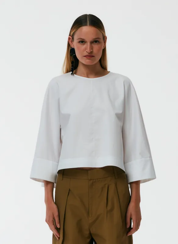 Eco Poplin Sculpted Top sold by Tibi