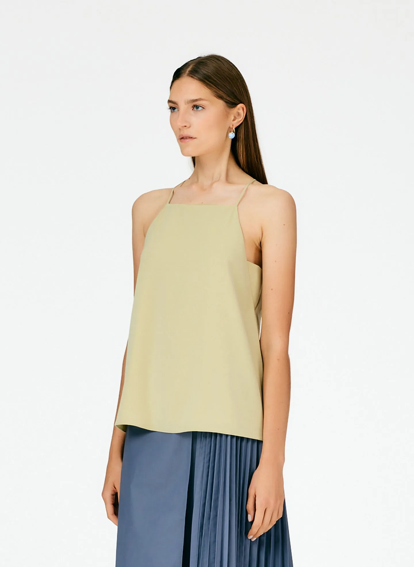 Soft Drape Square Neck Cami sold by Tibi product image thumbnail 2