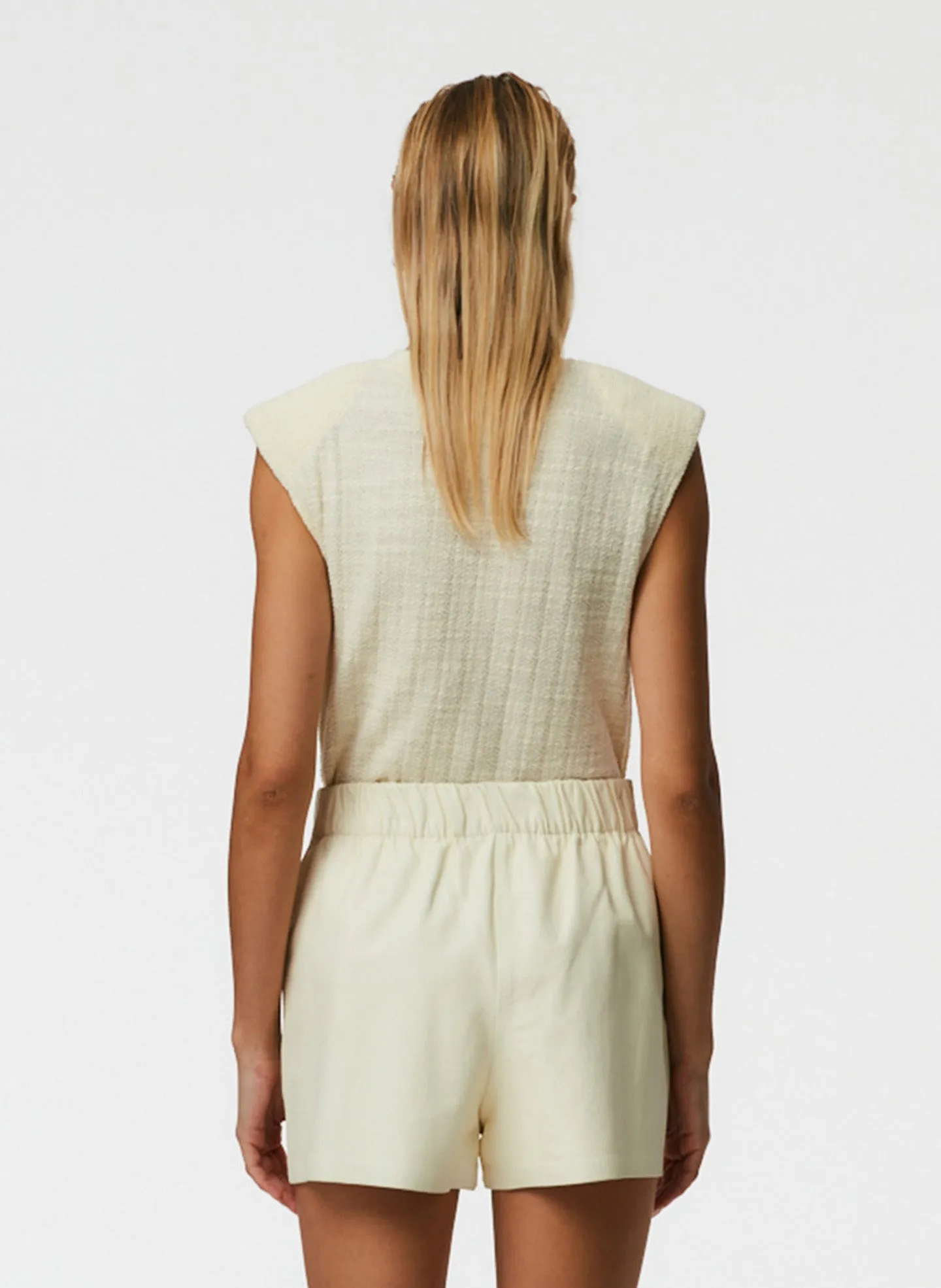 Handspun Knit Padded Shoulder Sleeveless Top sold by Tibi product image thumbnail 2