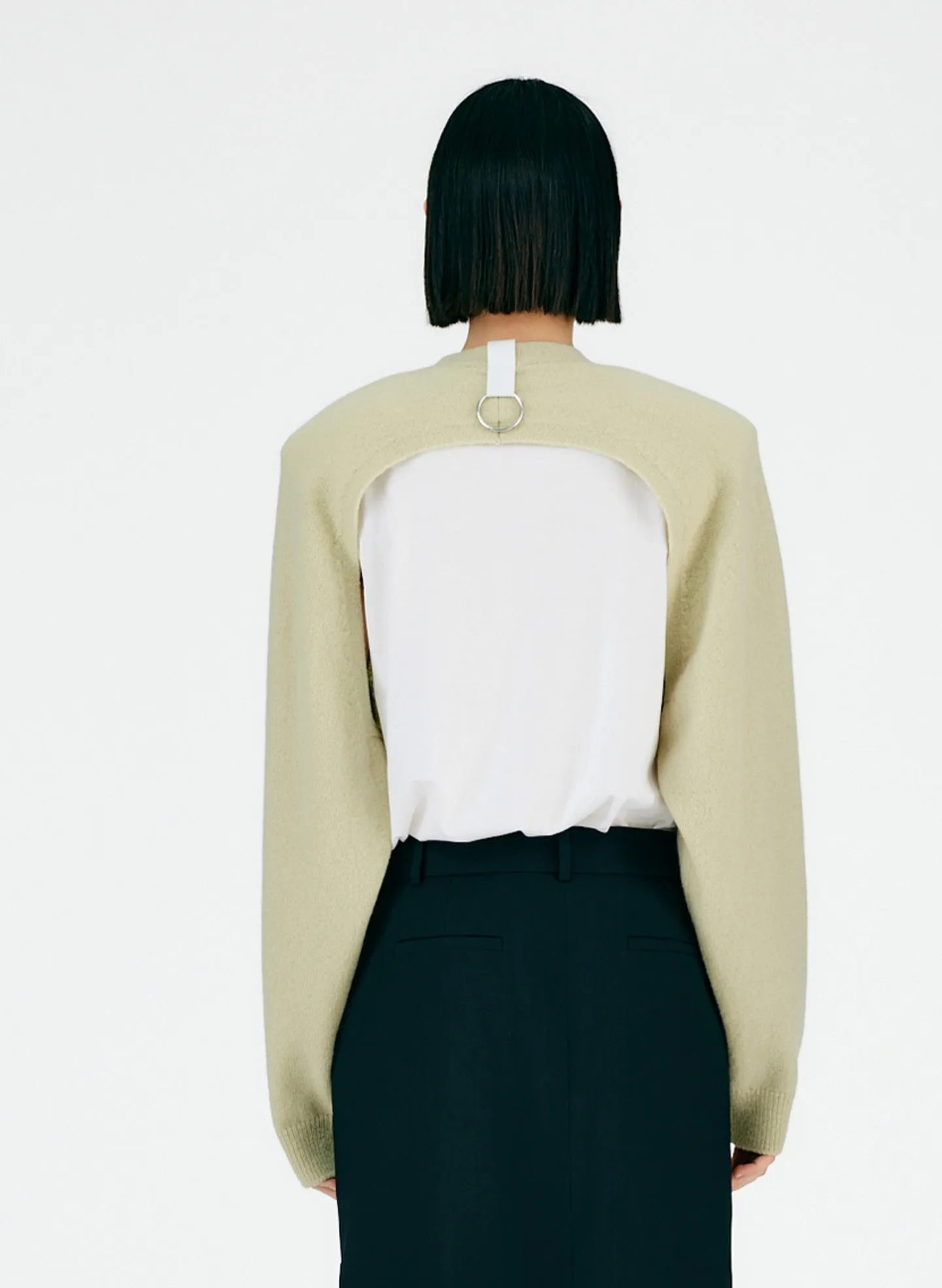 Soft Lambswool Half Cardigan sold by Tibi product image thumbnail 3