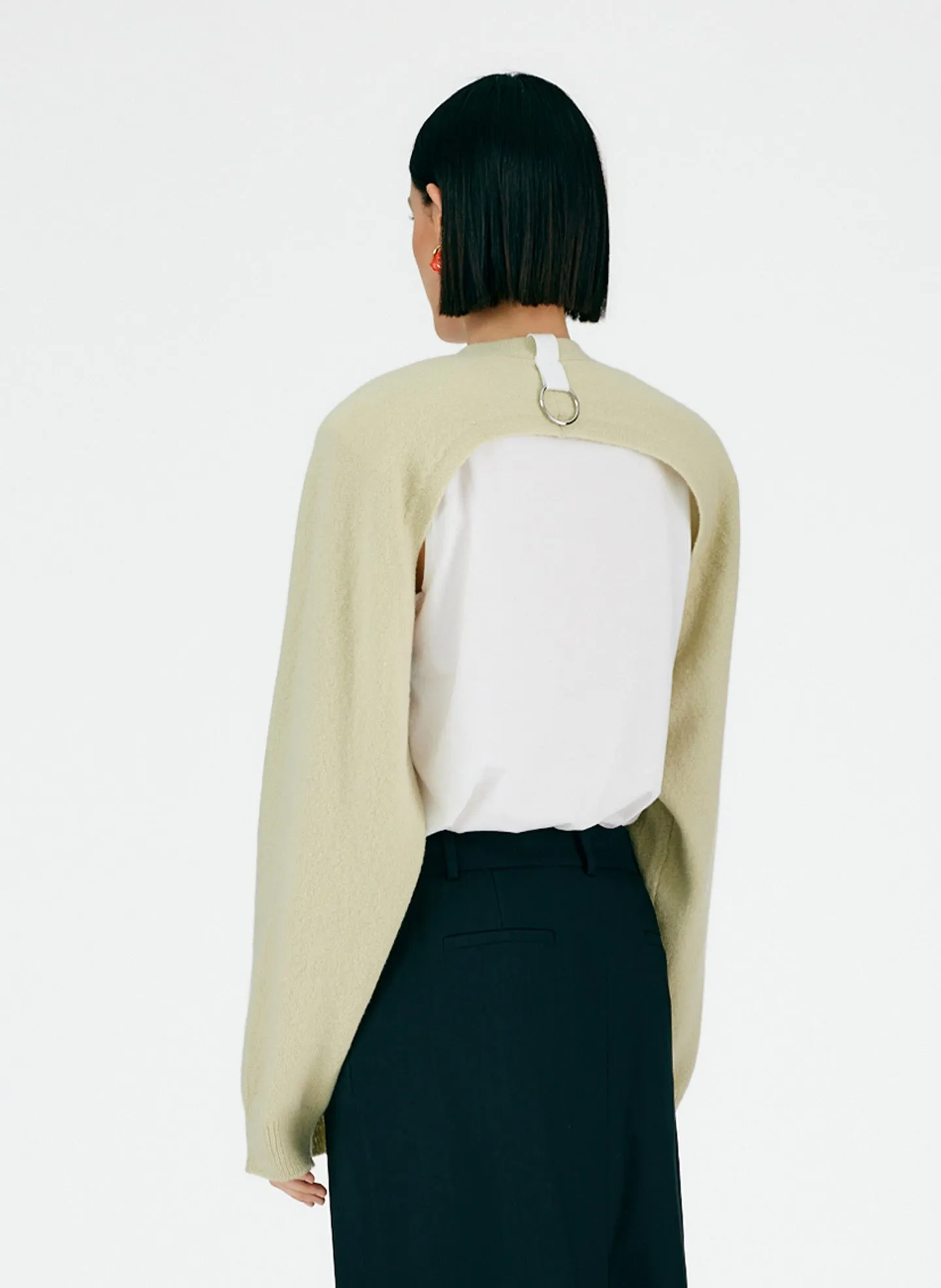 Soft Lambswool Half Cardigan sold by Tibi product image thumbnail 5