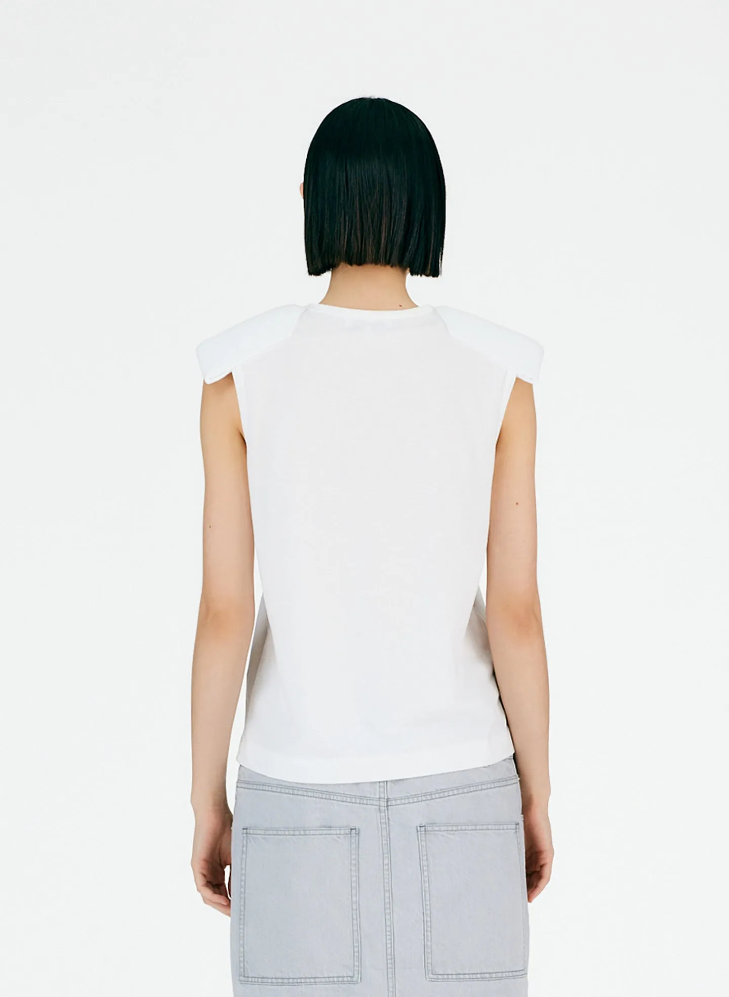 Epaulette T-Shirt sold by Tibi product image thumbnail 3