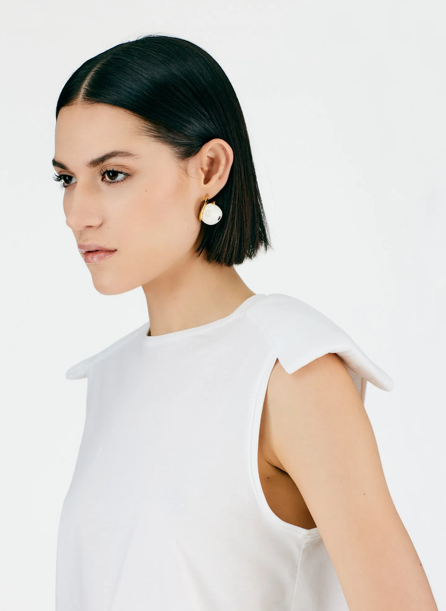 Epaulette T-Shirt sold by Tibi product image thumbnail 5