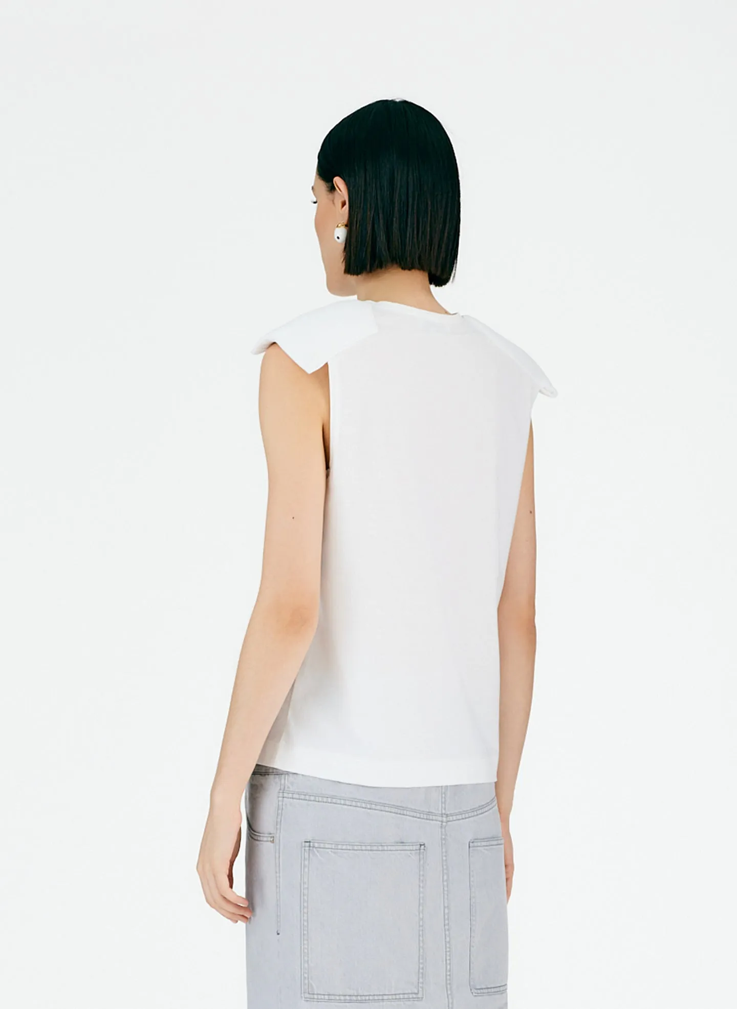 Epaulette T-Shirt sold by Tibi product image thumbnail 4
