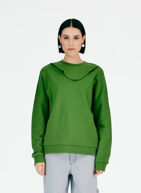 Cutout Dicky Neck Sweatshirt sold by Tibi