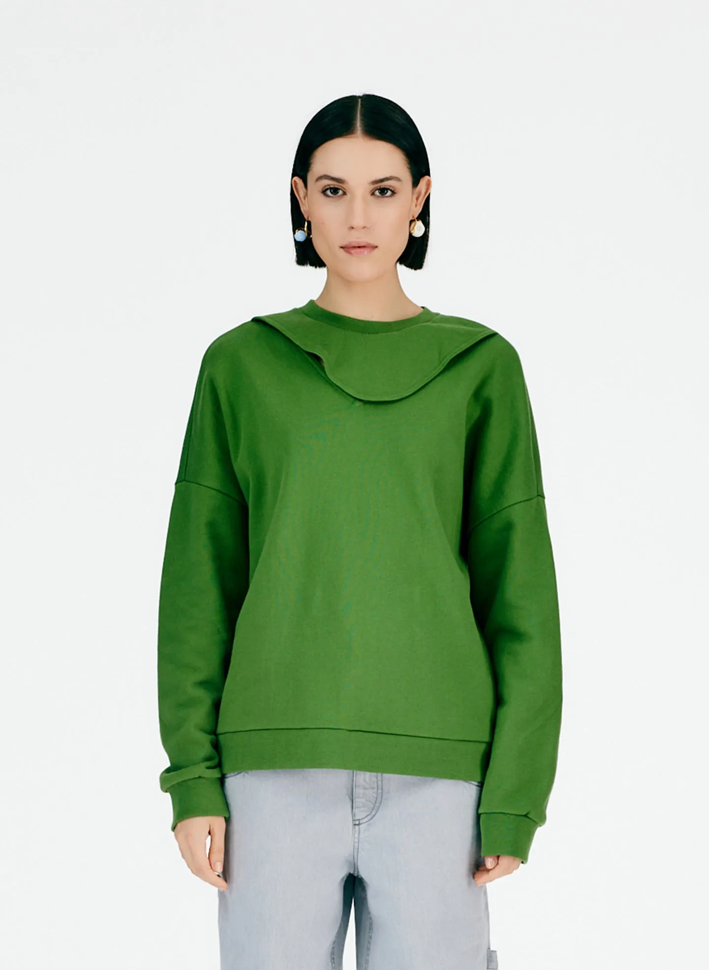 Cutout Dicky Neck Sweatshirt sold by Tibi