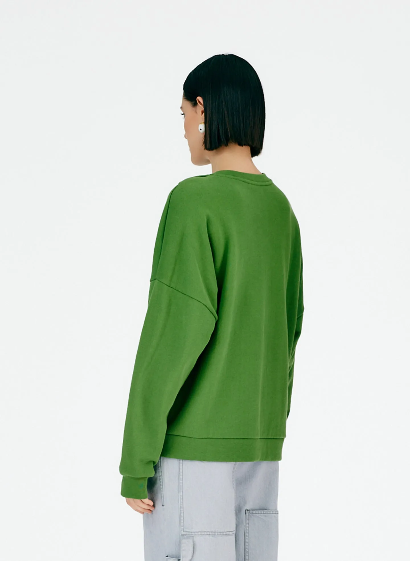 Cutout Dicky Neck Sweatshirt sold by Tibi product image thumbnail 3
