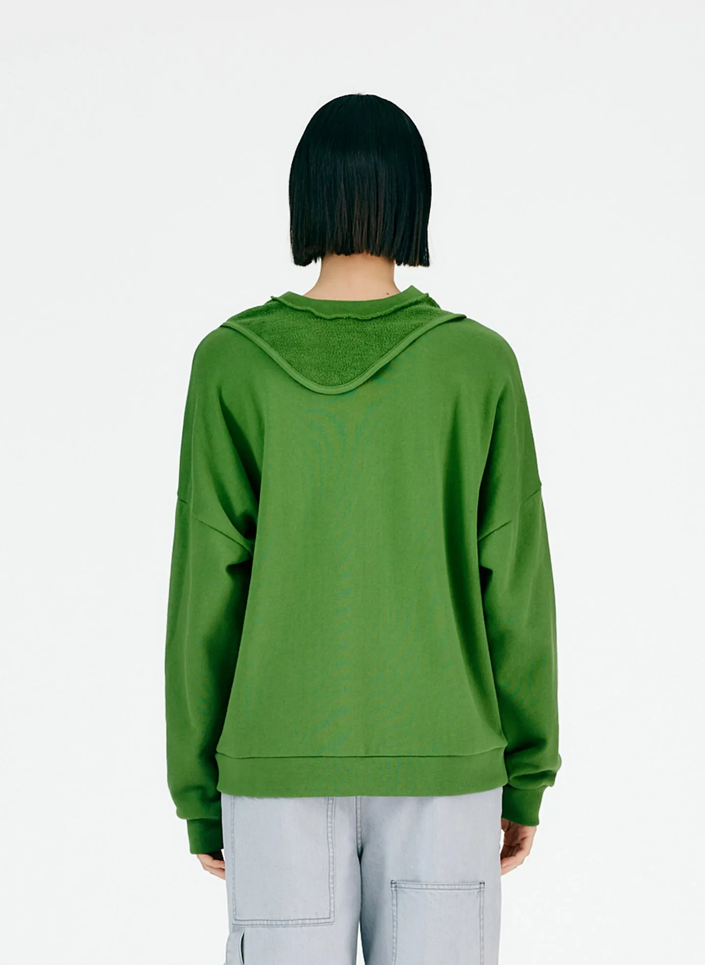 Cutout Dicky Neck Sweatshirt sold by Tibi product image thumbnail 4
