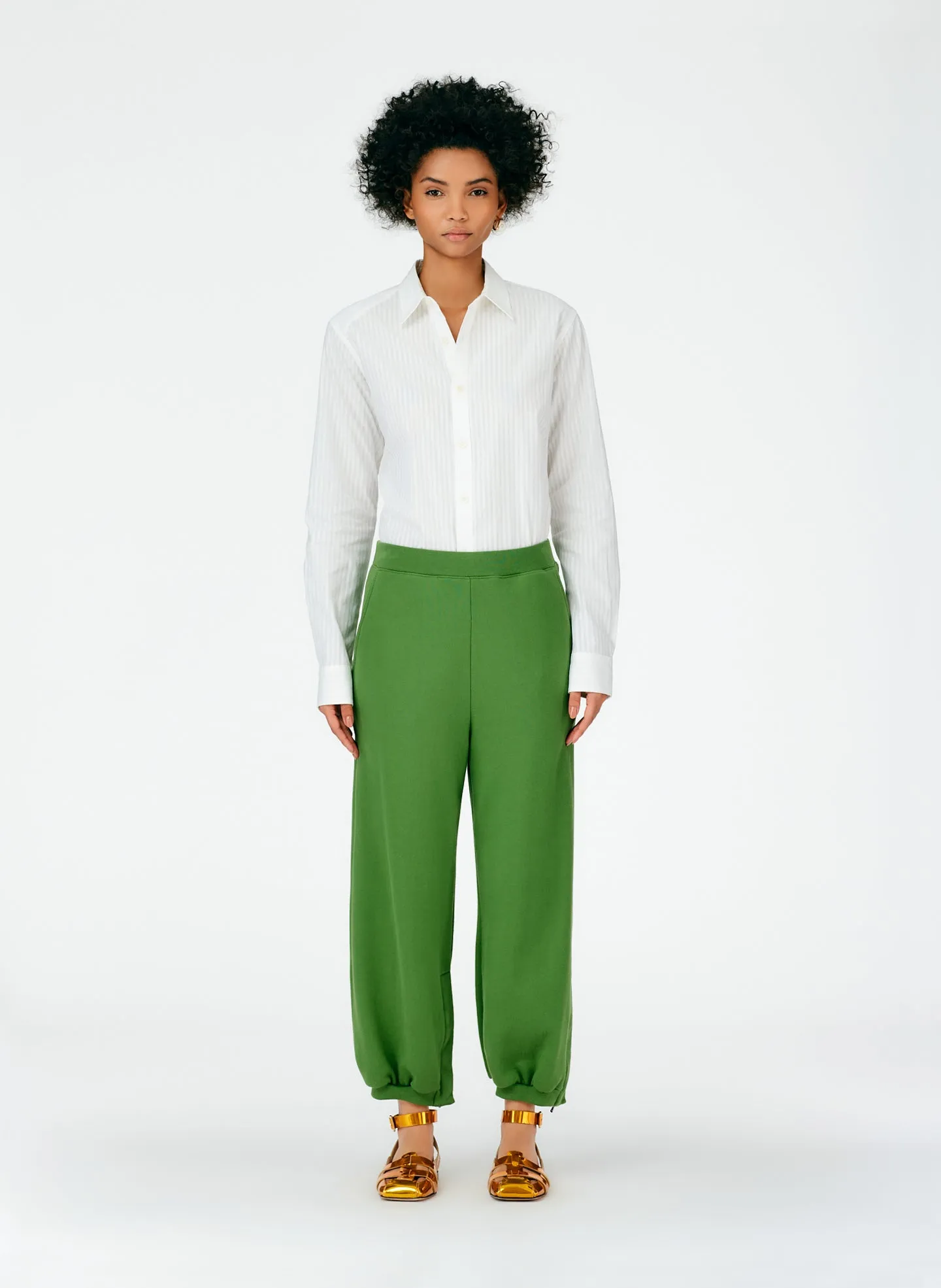 Cropped Sweatpant with Zipper sold by Tibi
