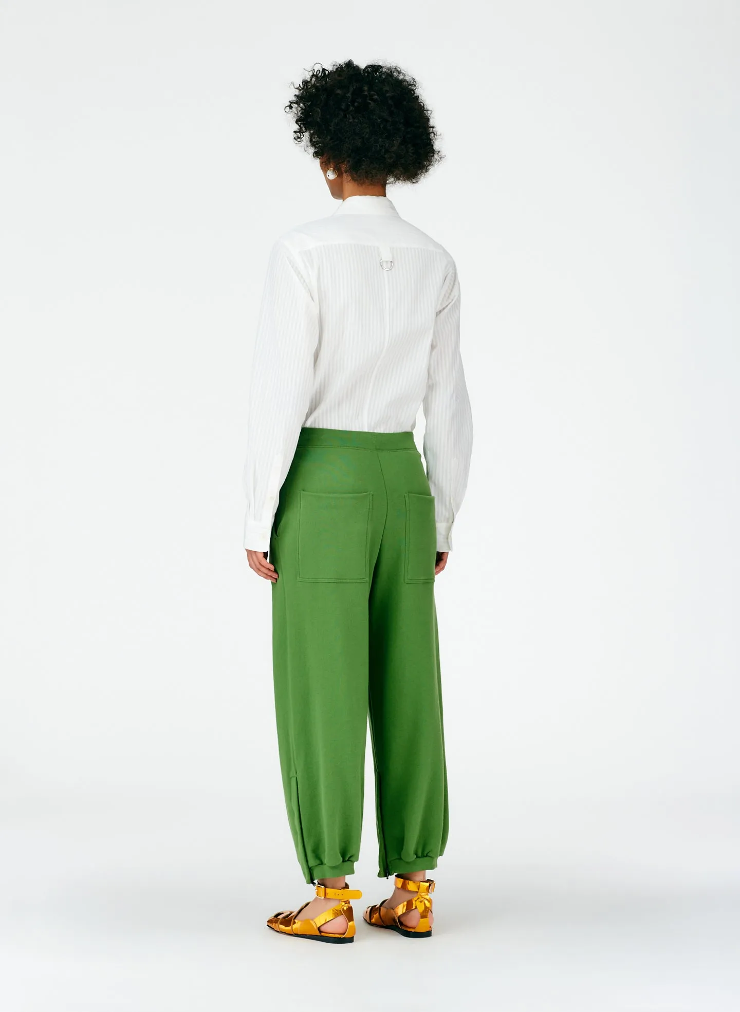 Cropped Sweatpant with Zipper sold by Tibi product image thumbnail 4