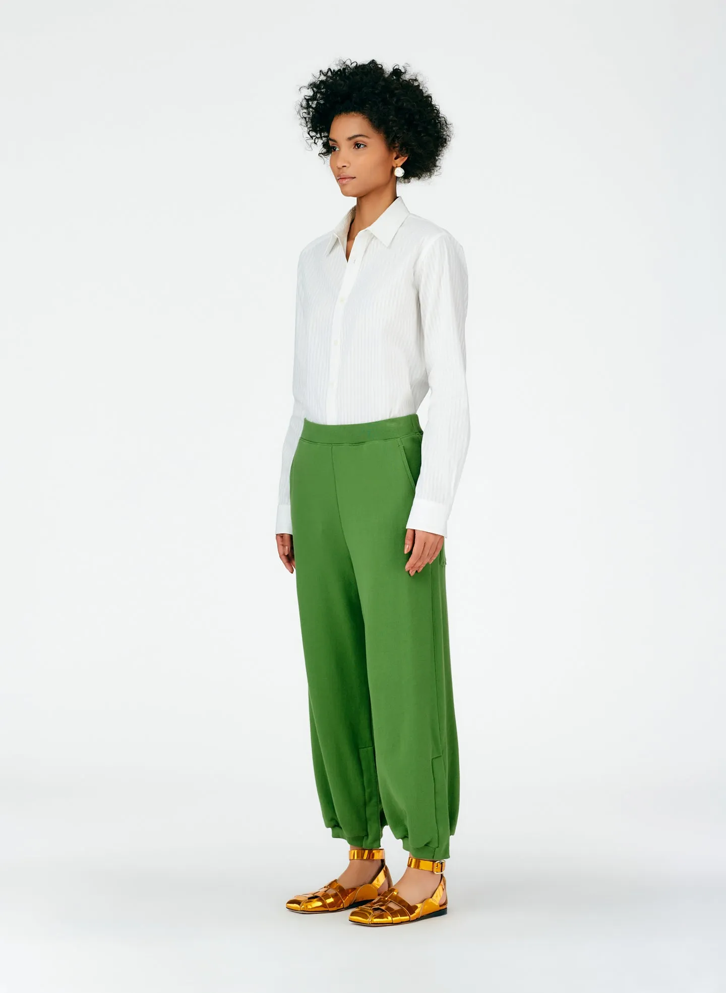 Cropped Sweatpant with Zipper sold by Tibi product image thumbnail 2