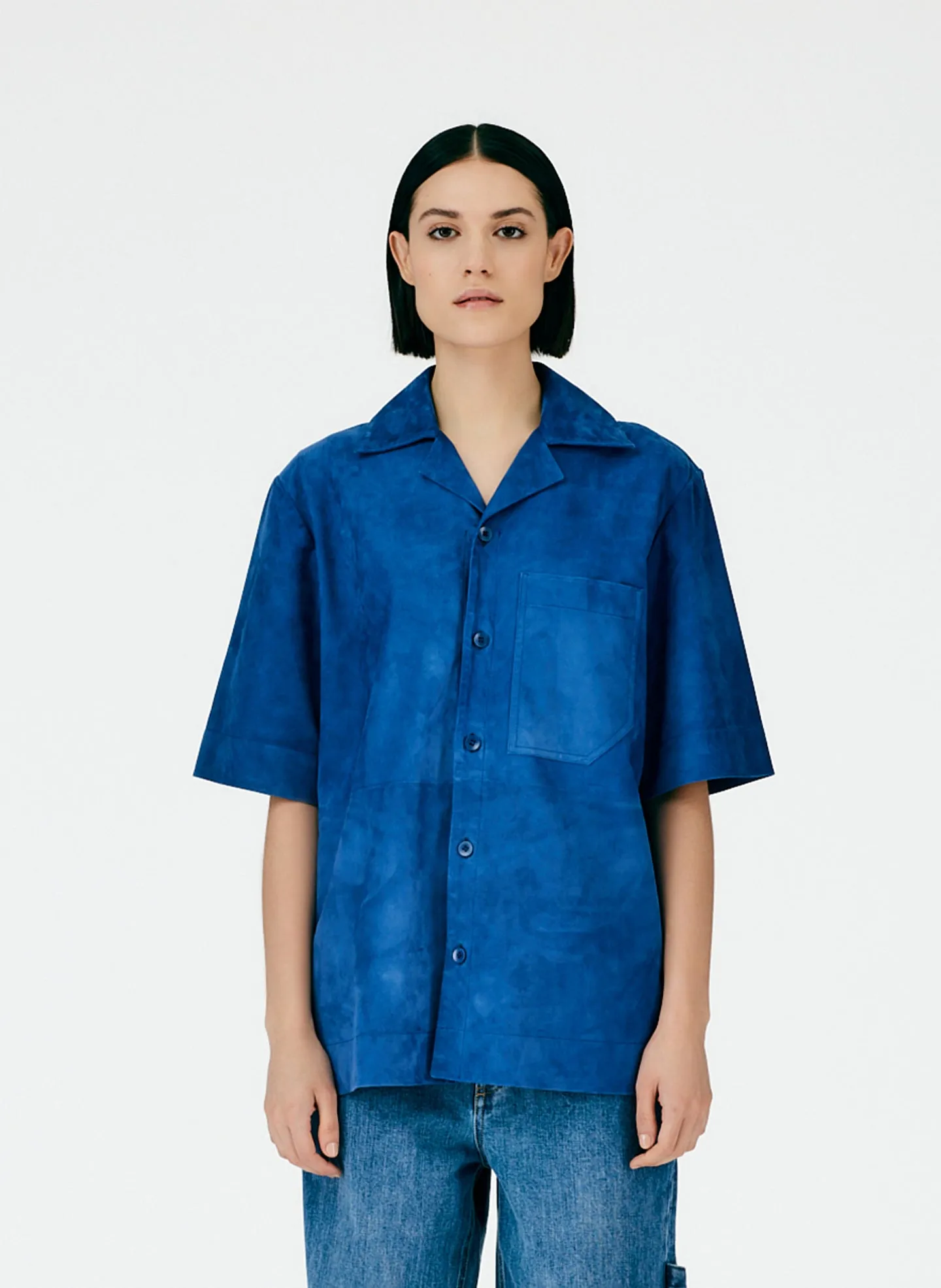Suede Camp Shirt sold by Tibi