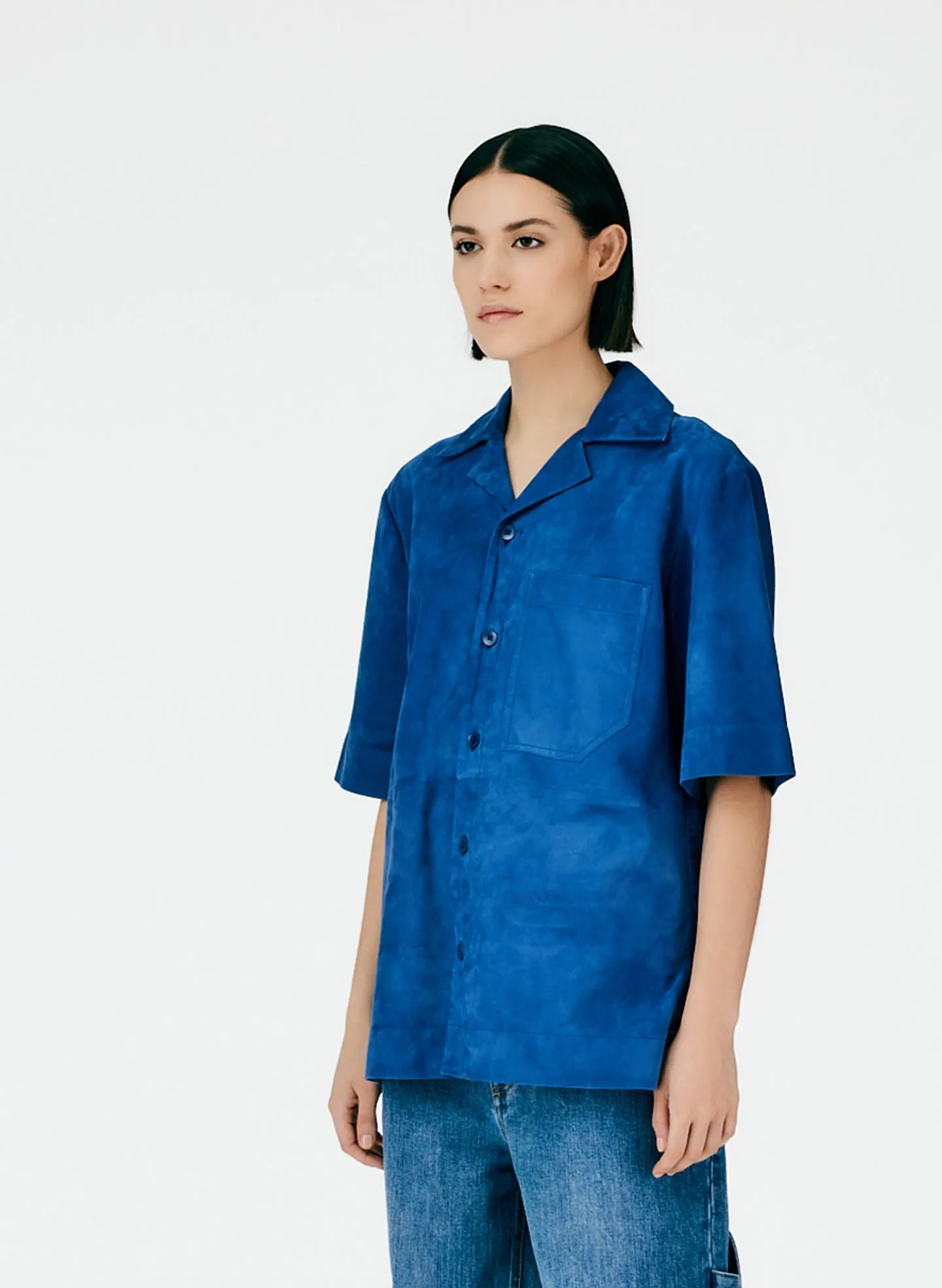 Suede Camp Shirt sold by Tibi product image thumbnail 2