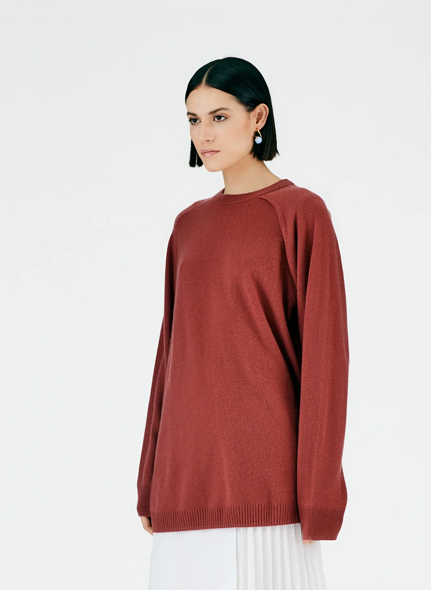Feather Weight Cashmere Cutout Sleeve Pullover sold by Tibi product image thumbnail 4