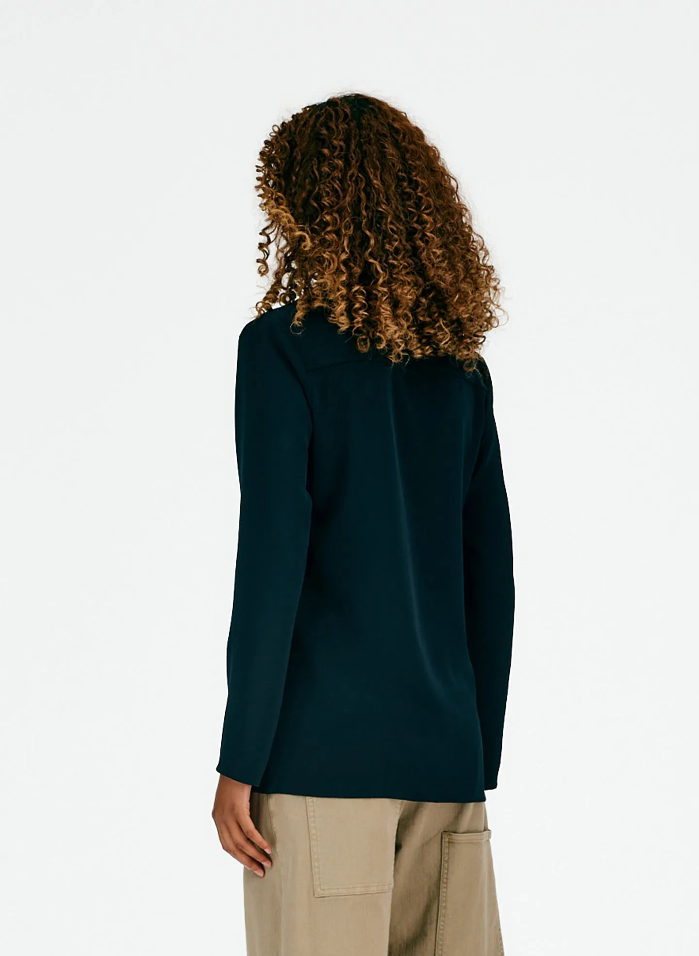 Soft Drape Slim Shirt sold by Tibi product image thumbnail 4