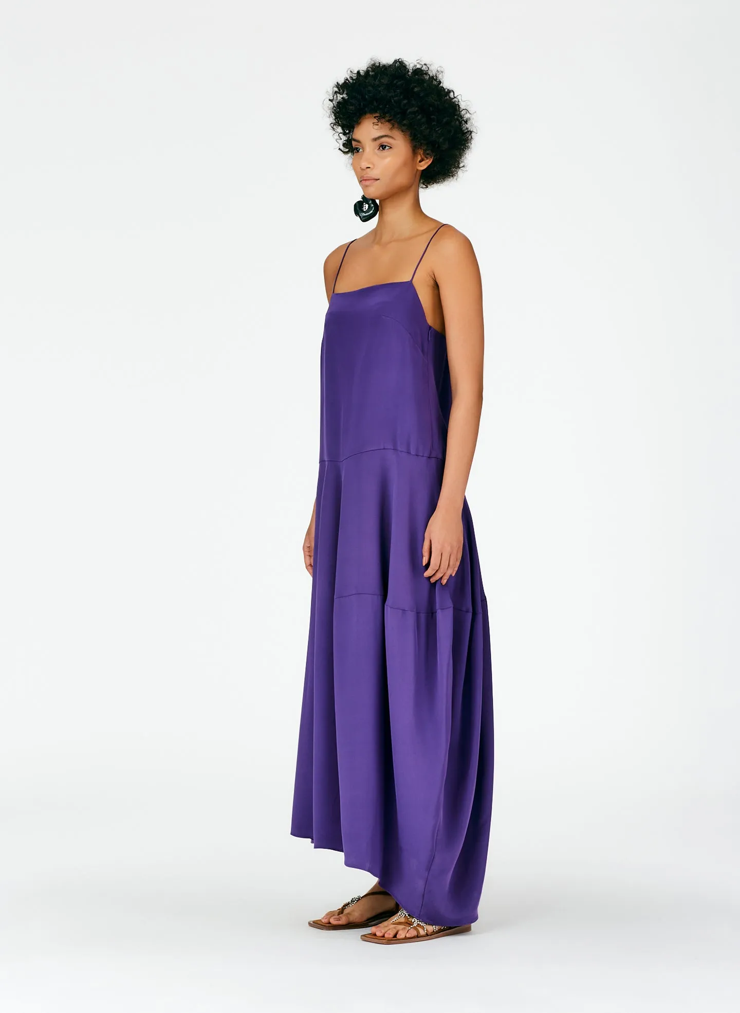 4Ply Silk Balloon Skirt Dress - Petite sold by Tibi product image thumbnail 3