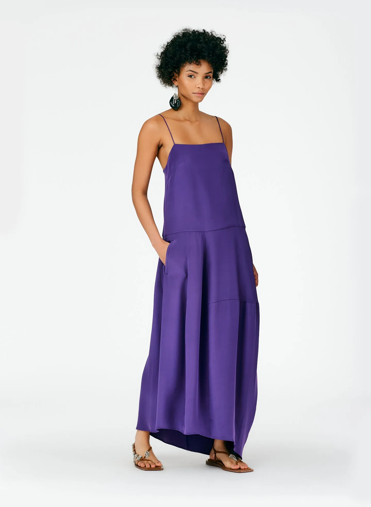 4Ply Silk Balloon Skirt Dress - Petite sold by Tibi product image thumbnail 2