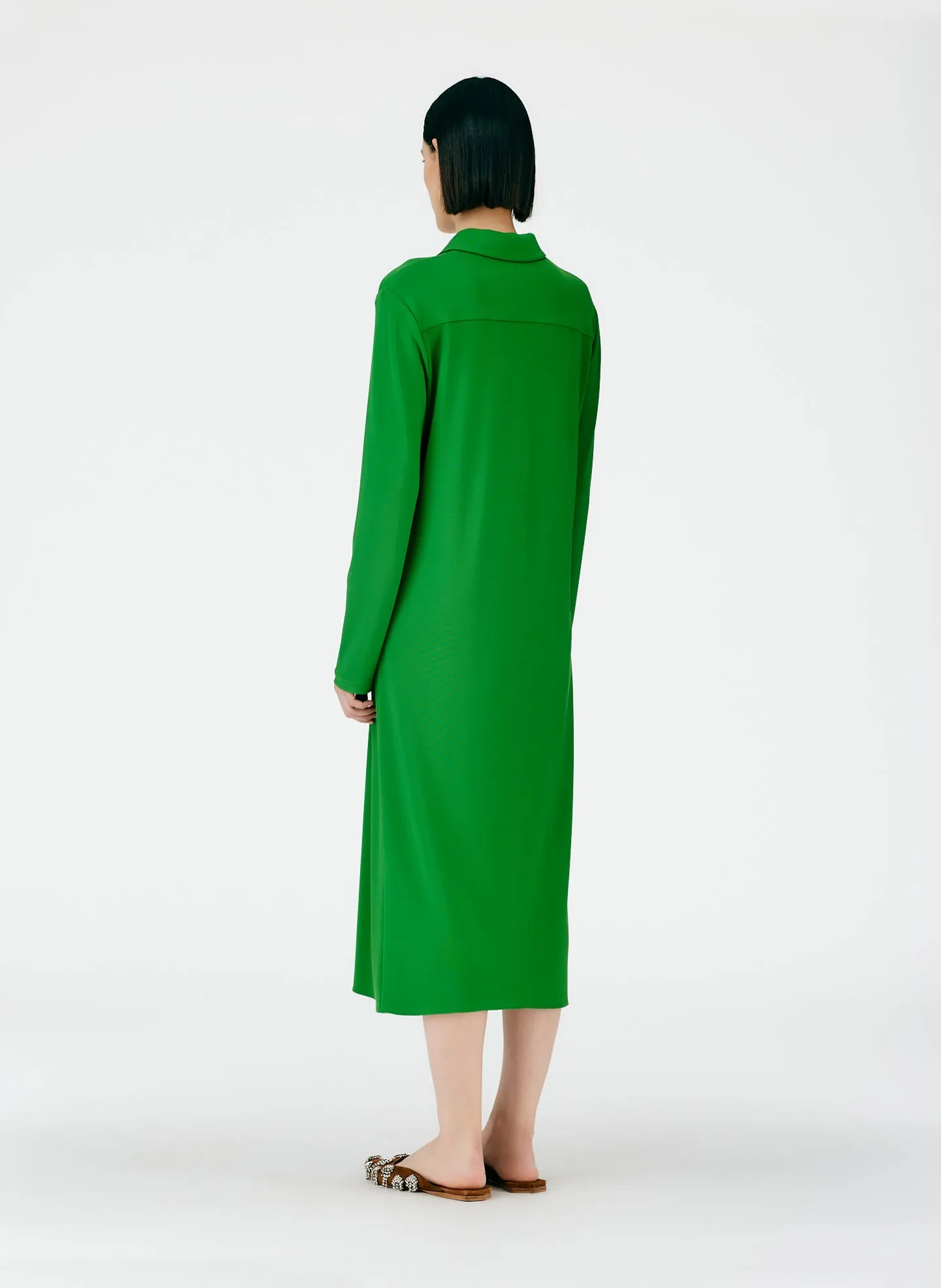 Serpentine Jersey Shirtdress sold by Tibi product image thumbnail 3