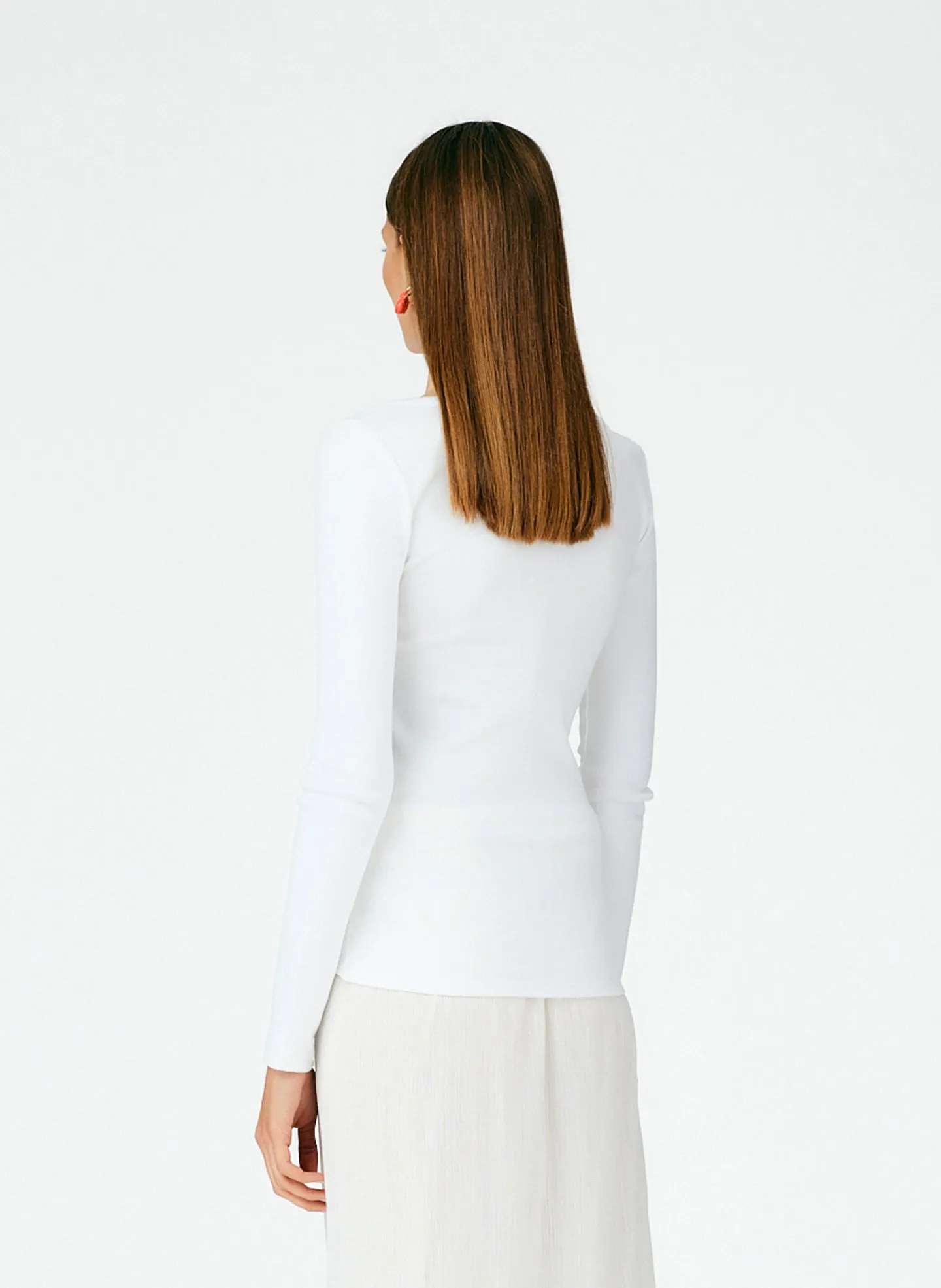 Ribbed Long Sleeve T-Shirt sold by Tibi product image thumbnail 4