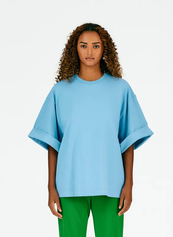 Punto Milano Rolled Sleeve T-Shirt made by Tibi