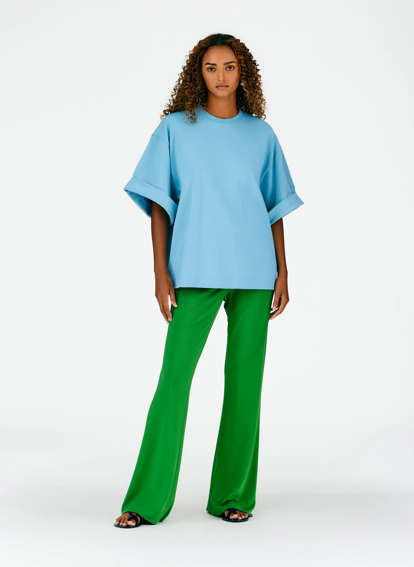 Punto Milano Rolled Sleeve T-Shirt sold by Tibi product image thumbnail 4