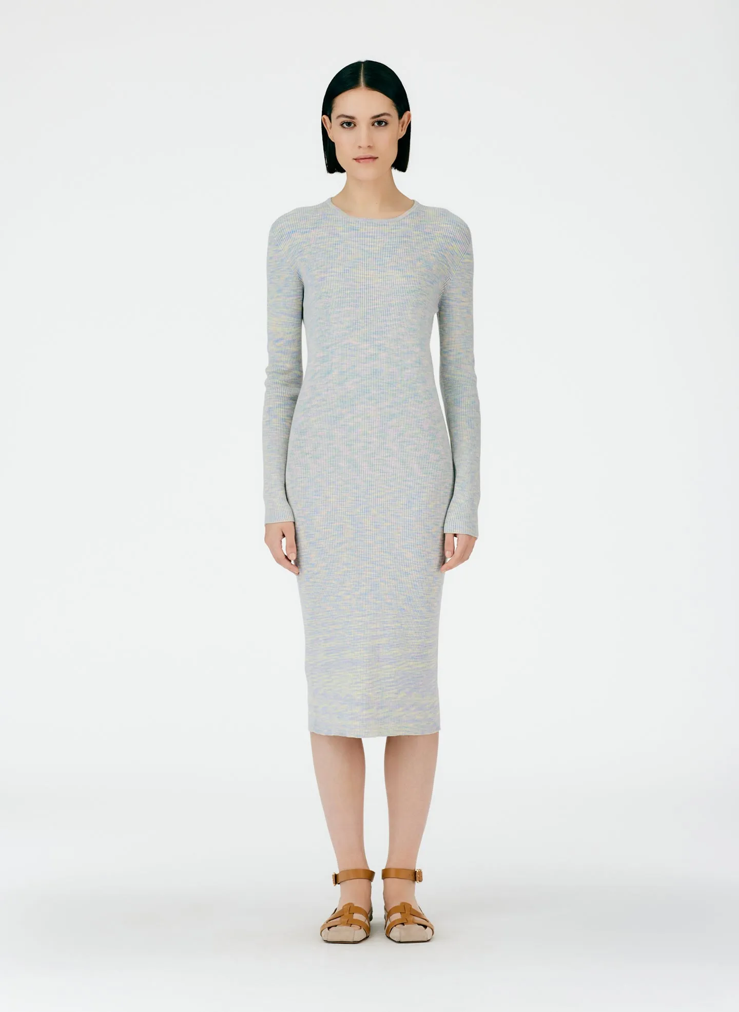 Printed Combed Cotton Crewneck Shift Dress sold by Tibi