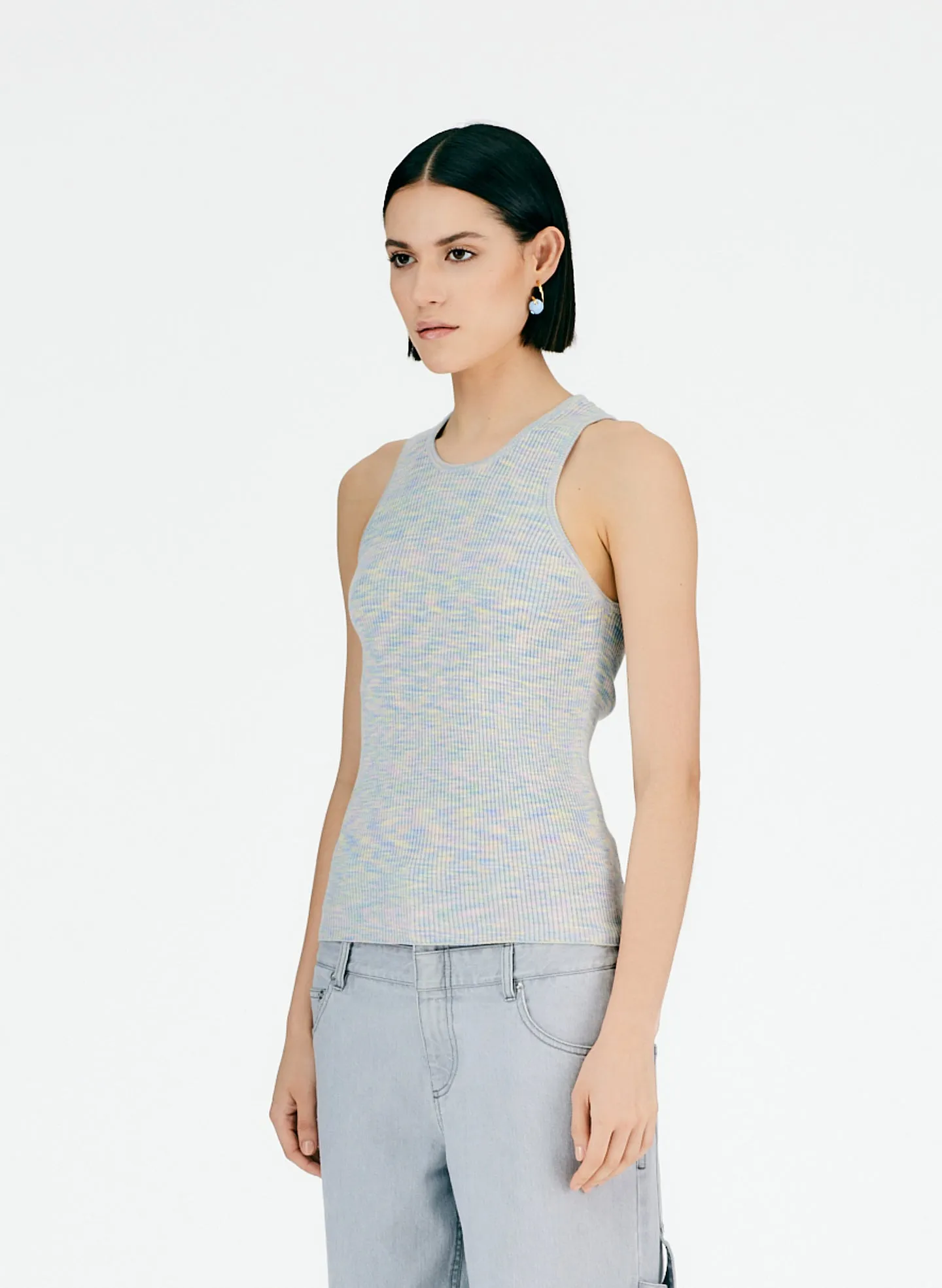 Printed Combed Cotton Ribbed Tank sold by Tibi product image thumbnail 2