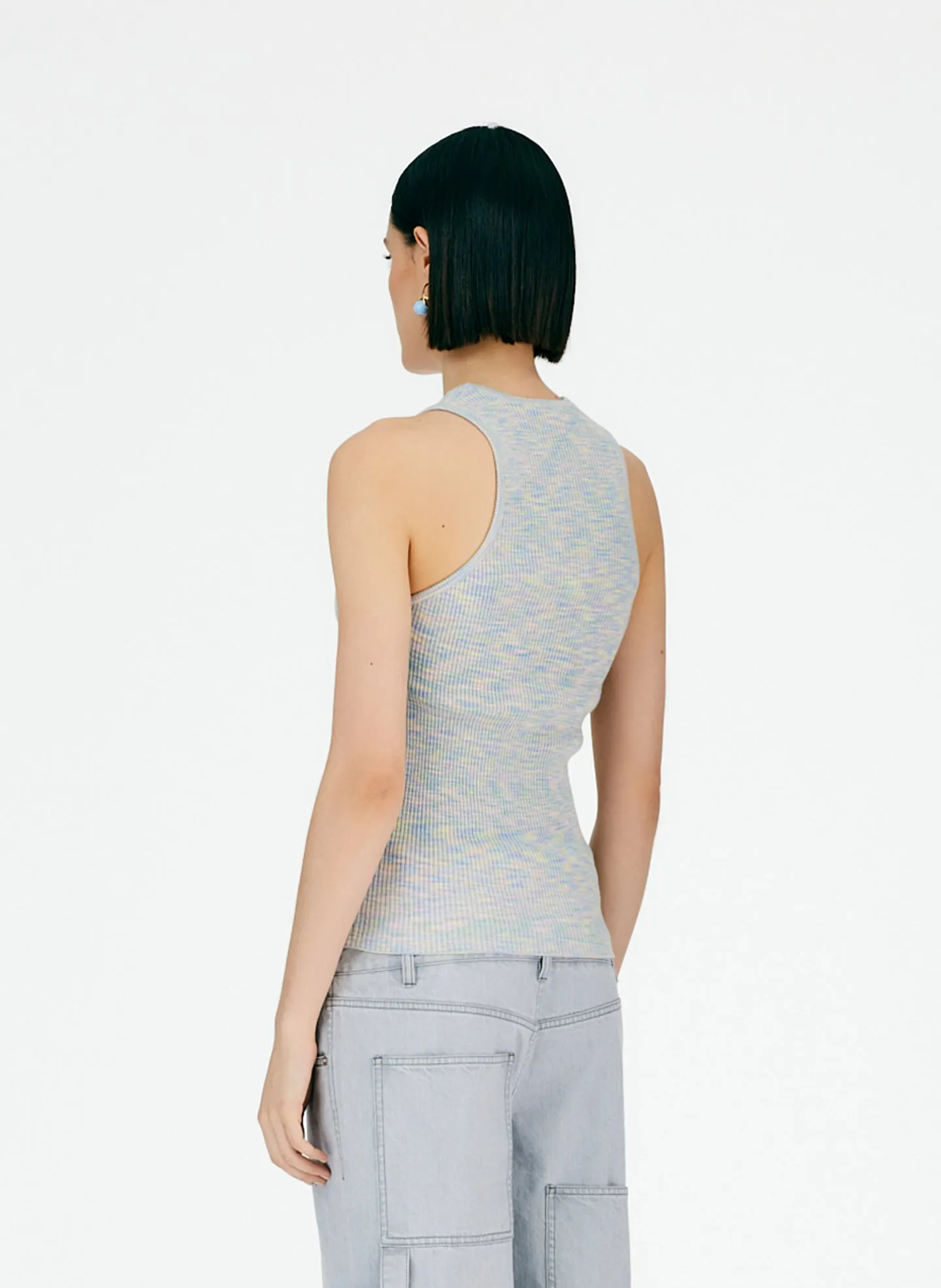 Printed Combed Cotton Ribbed Tank sold by Tibi product image thumbnail 4