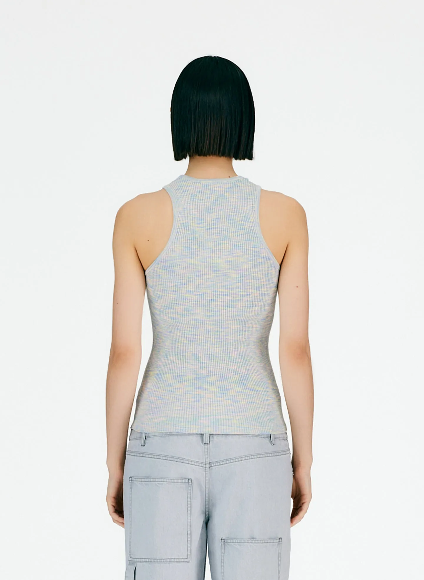 Printed Combed Cotton Ribbed Tank sold by Tibi product image thumbnail 3