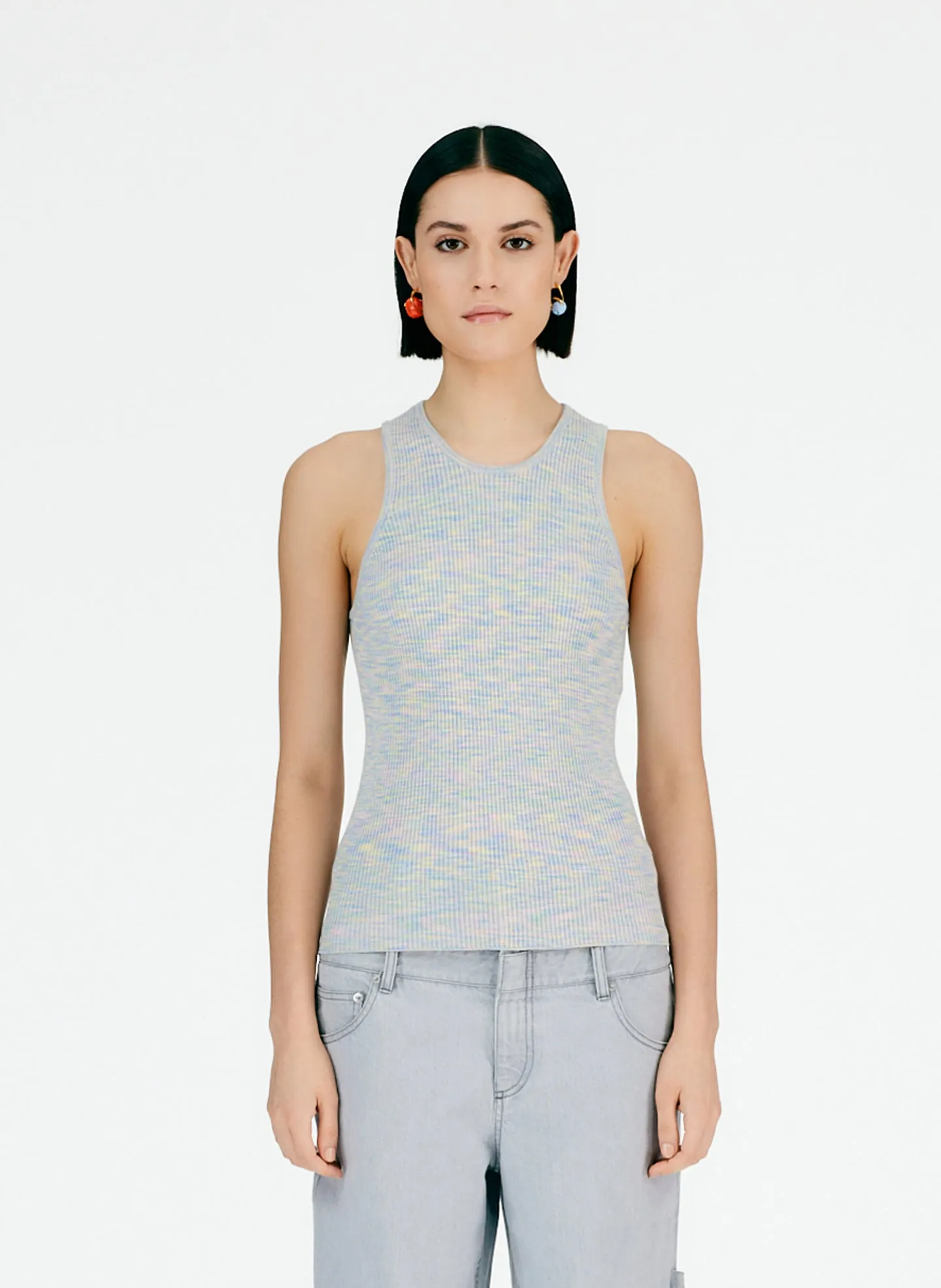 Printed Combed Cotton Ribbed Tank sold by Tibi