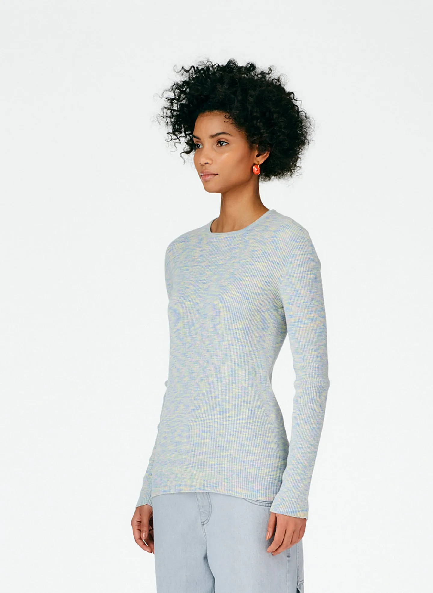 Printed Combed Cotton Crewneck Pullover sold by Tibi product image thumbnail 2