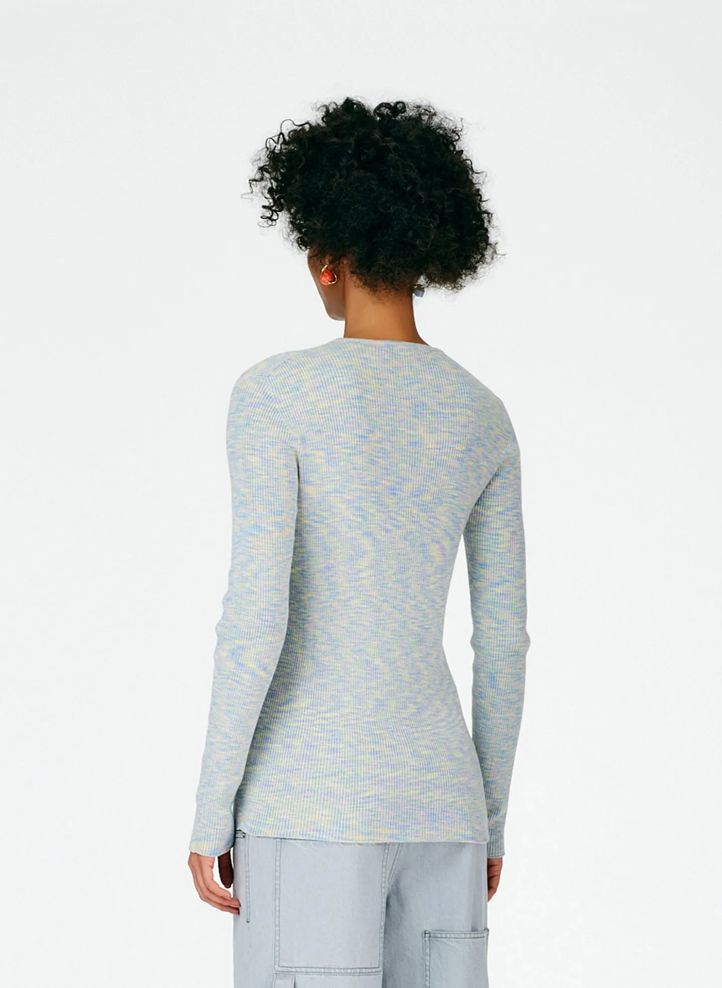 Printed Combed Cotton Crewneck Pullover sold by Tibi product image thumbnail 4
