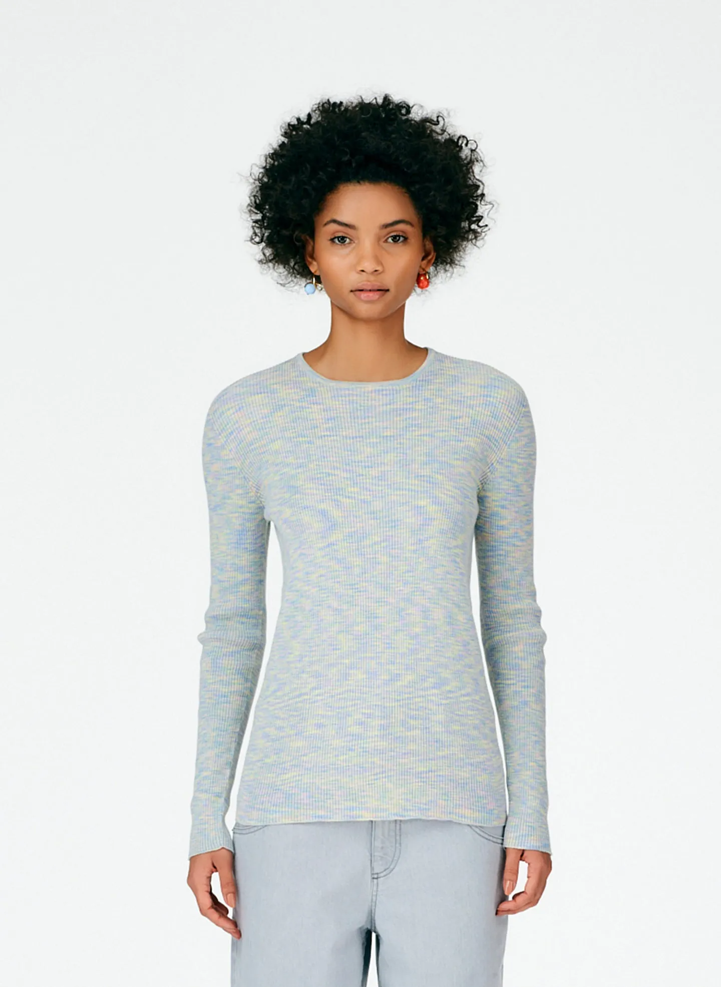 Printed Combed Cotton Crewneck Pullover sold by Tibi