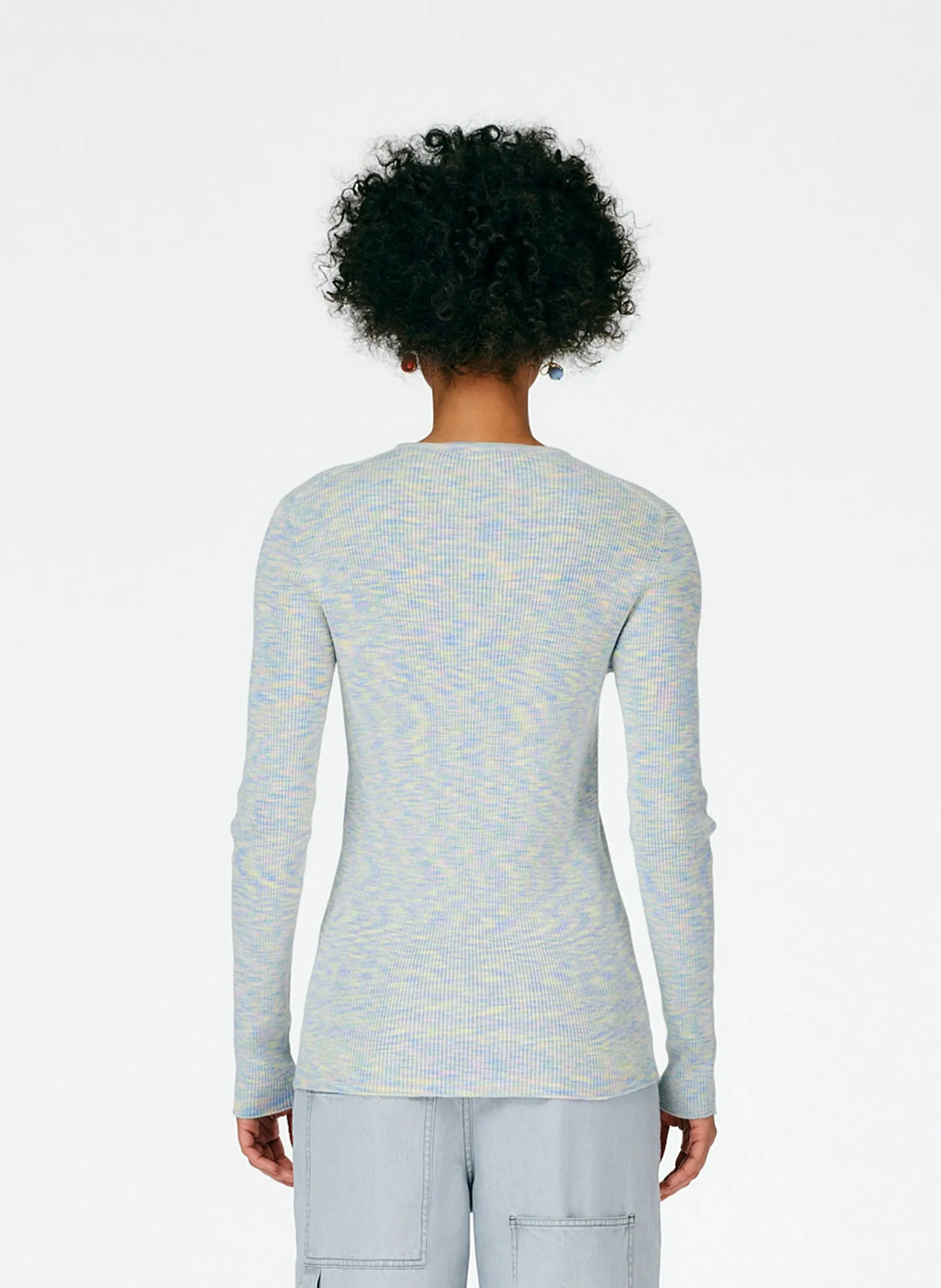 Printed Combed Cotton Crewneck Pullover sold by Tibi product image thumbnail 3