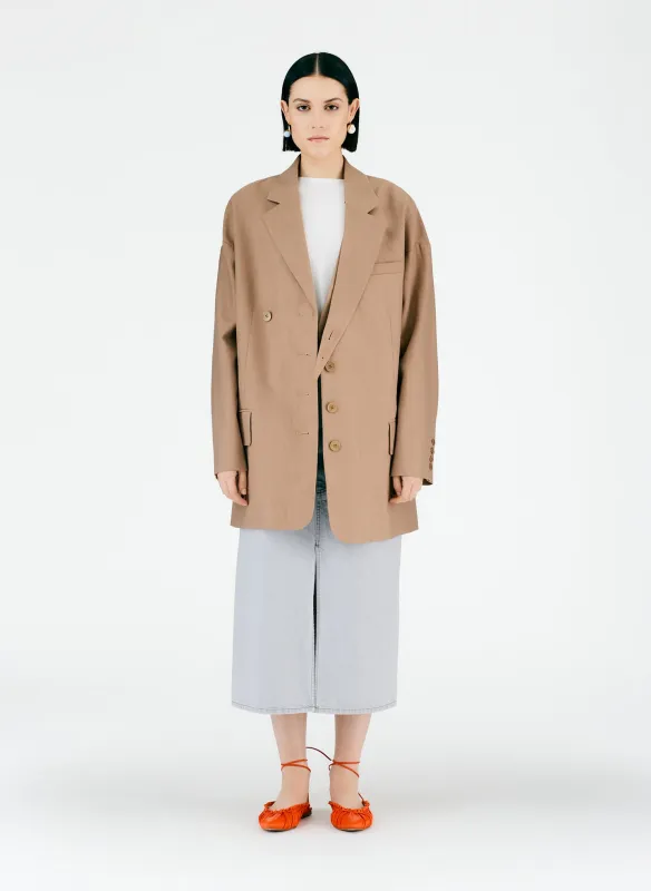 Linen Viscose Car Coat made by Tibi